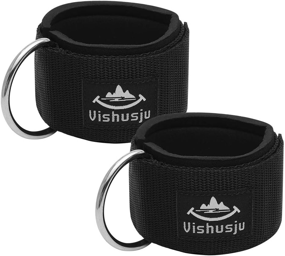 Ankle Straps Wrist Cuffs 5.5mm Neoprene Padded Large D-Ring for Cable Machines