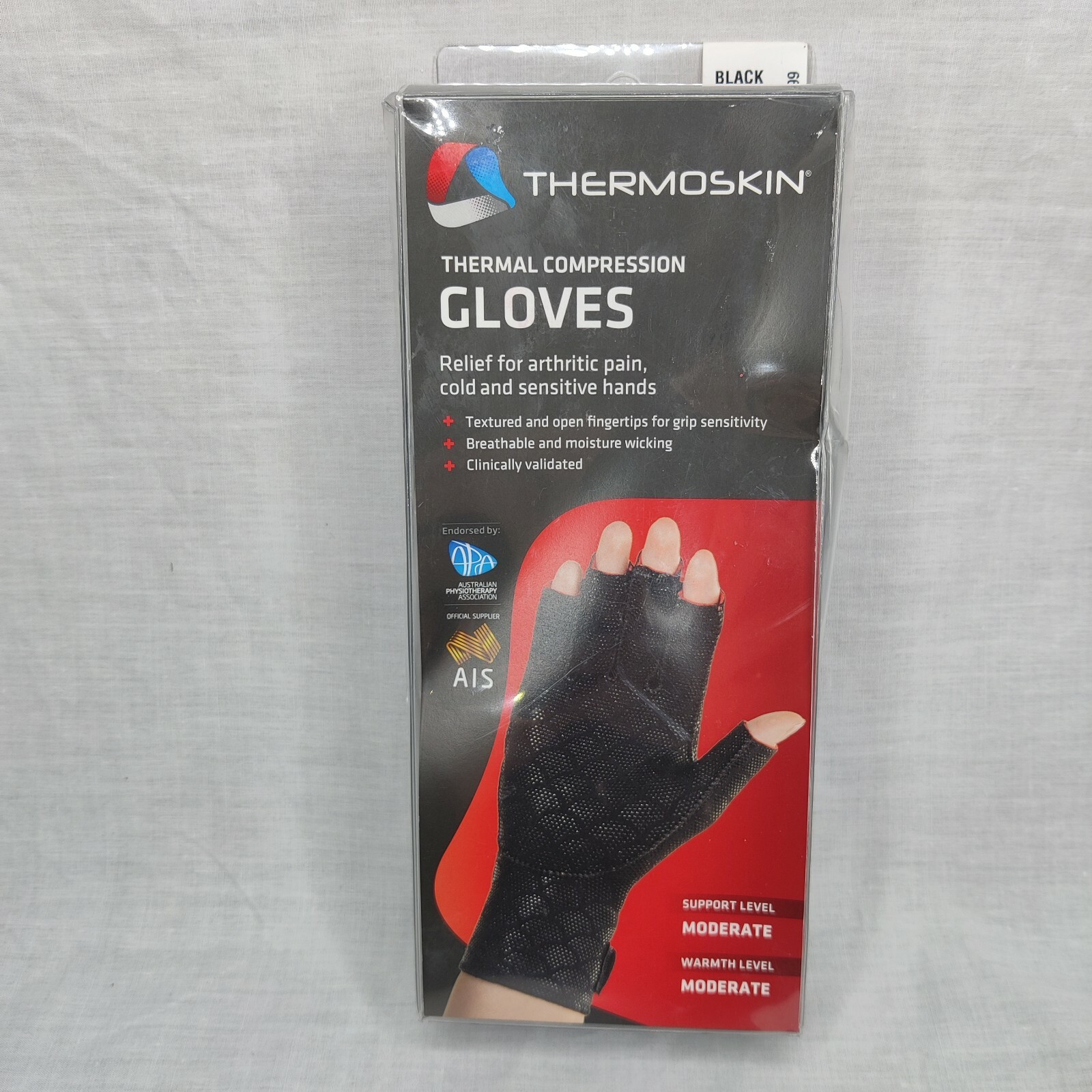 Thermoskin Half Finger Arthritis Gloves Pain Relieving Fingerless Compression