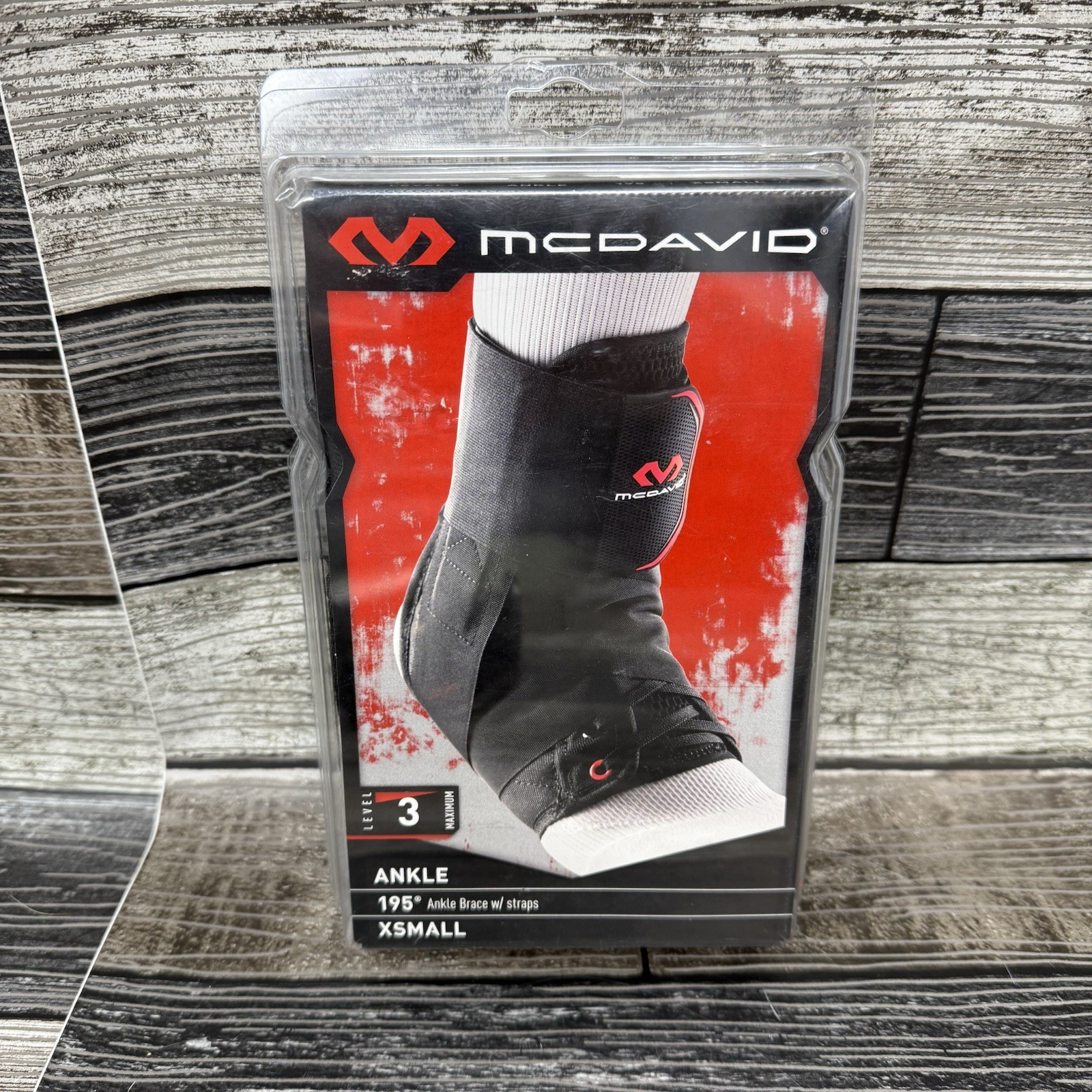 McDavid 195 Ultralight Ankle Brace with Straps – Black XSMALL XS New