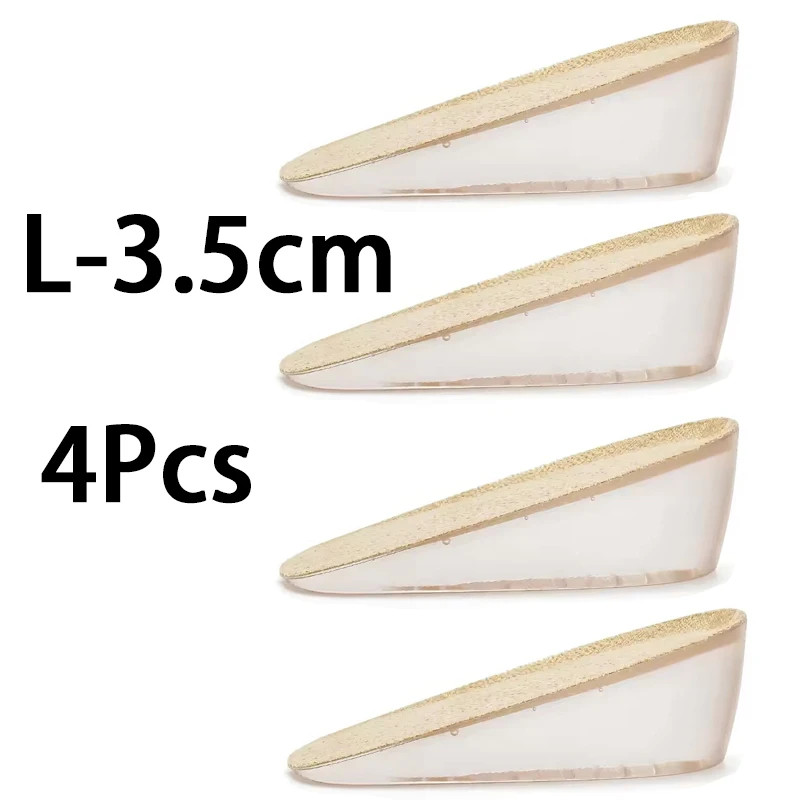 Silicone Height Increasing Insoles Invisible Heel Pads Shock Absorbing Insoles f