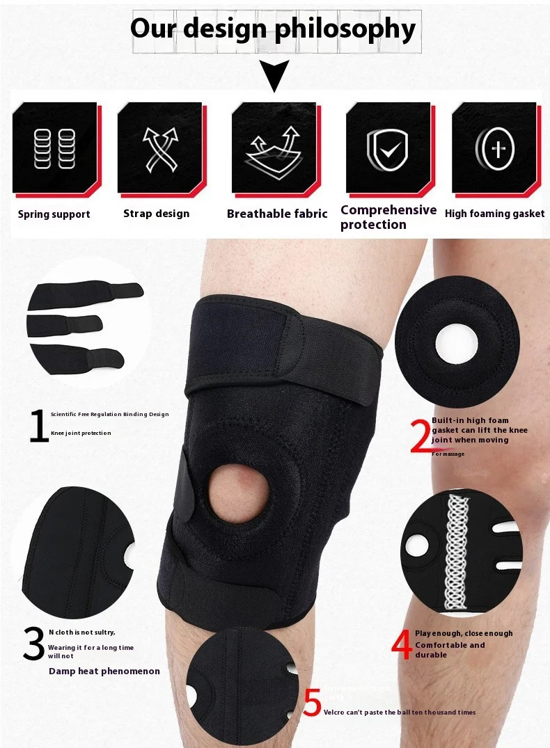 Professional Knee Protection Equipment For Men And Women In Sports Squatting