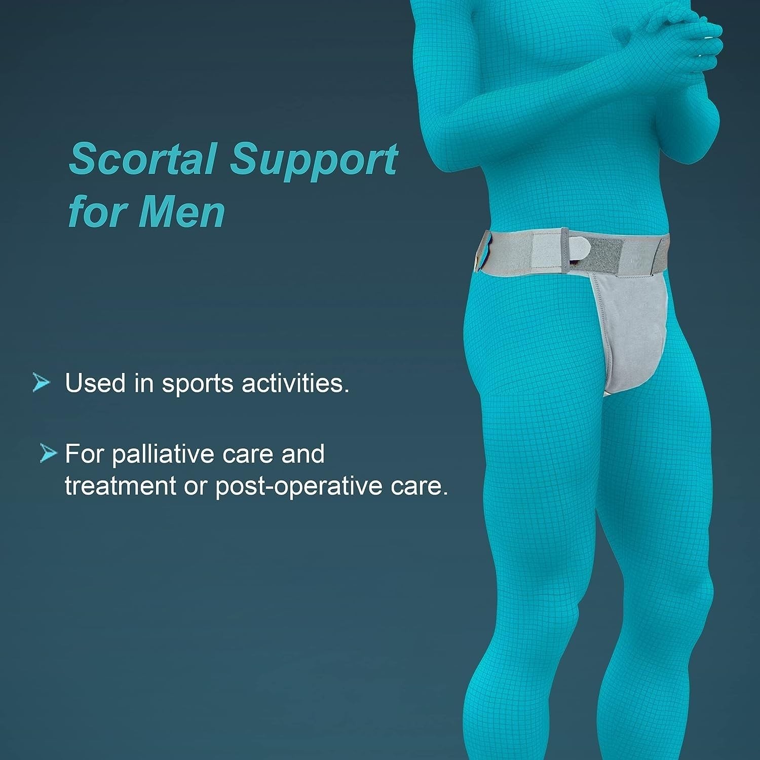 Scrotal Support, Size LARGE,1 Unit in Grey color