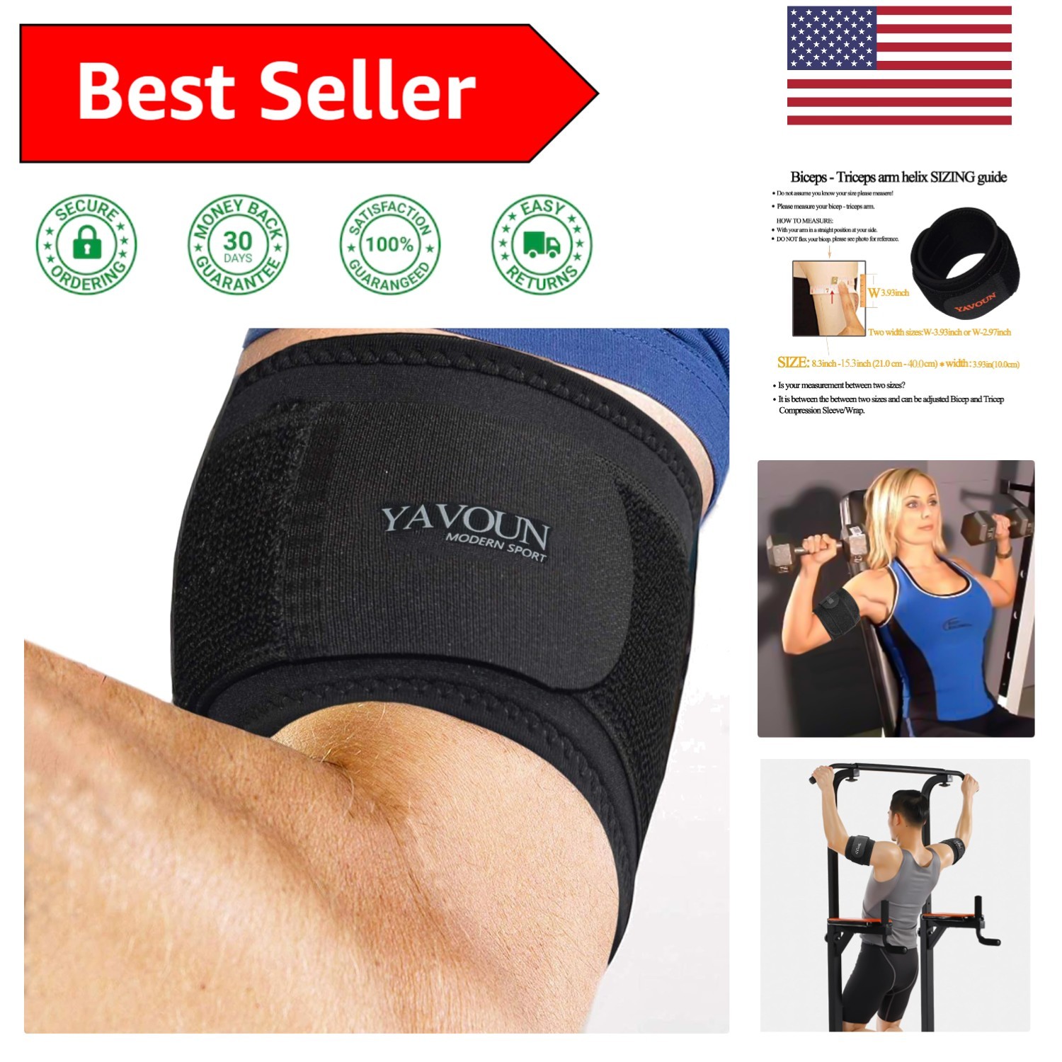 Dynamic Compression Sleeve for Bicep & Tricep Strains – Pain Relief and Support