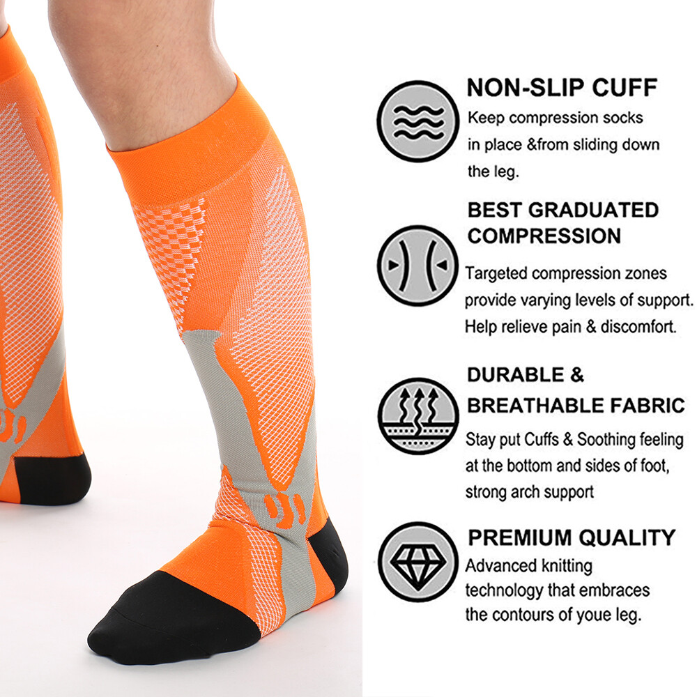 Compression Socks 20-30 mmHg Best Copper Athletic Gym Shin Splints Men Women HG