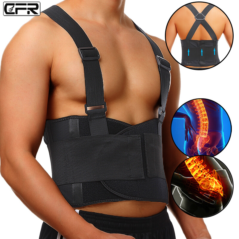 Work Heavy Duty Weight Lift Lumbar Lower Back Support Waist Belt Brace Suspender