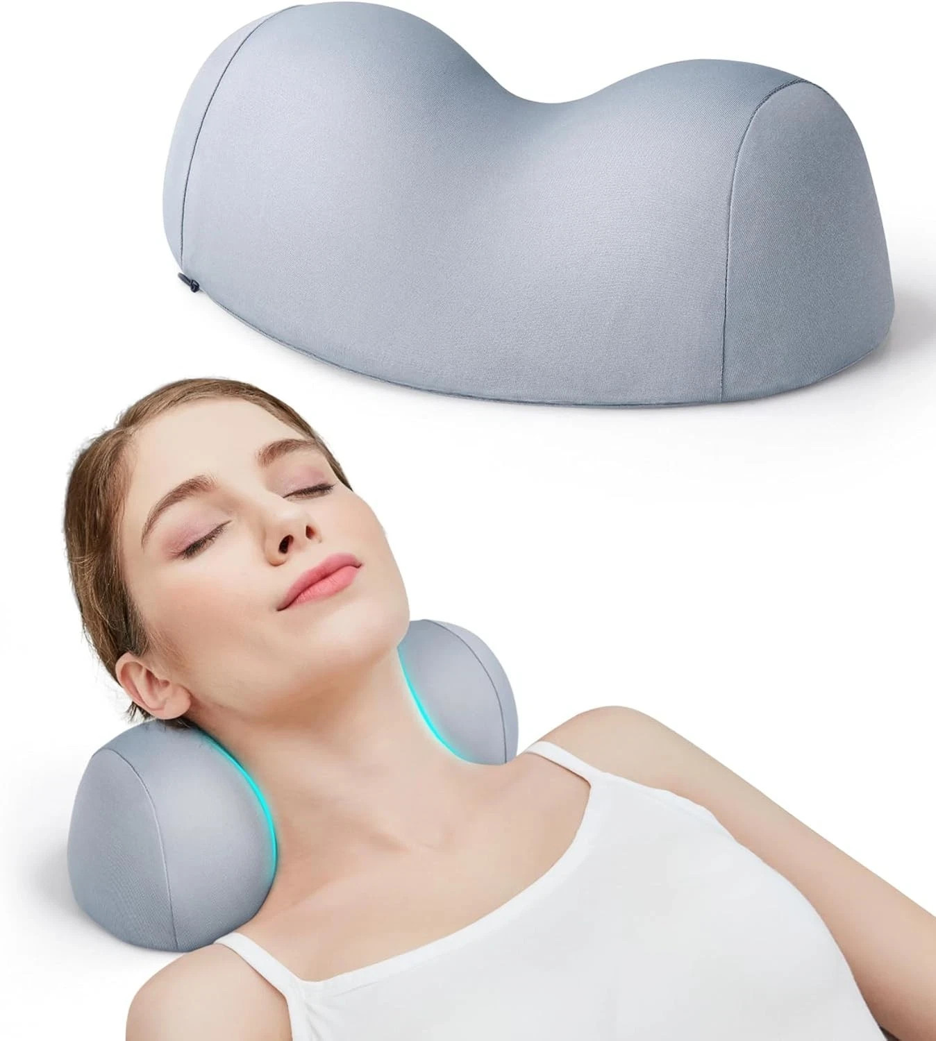Small Neck Stretcher Pillow for Pain Relief, Medium Soft Cervical Traction De…