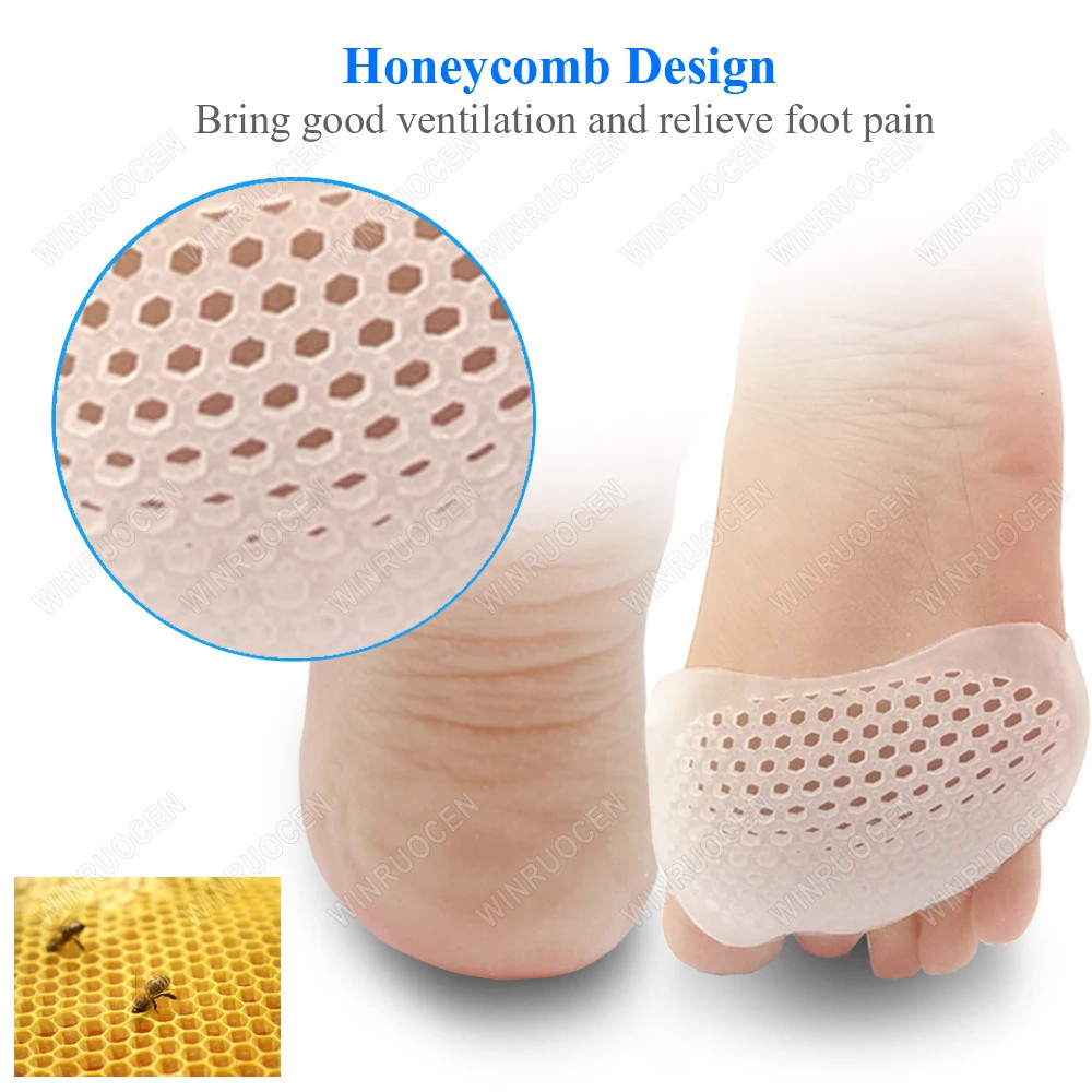 Soft Gel Metatarsal Pads Heel Protectors Forefoot Heel Cushions Pain Relief Plan