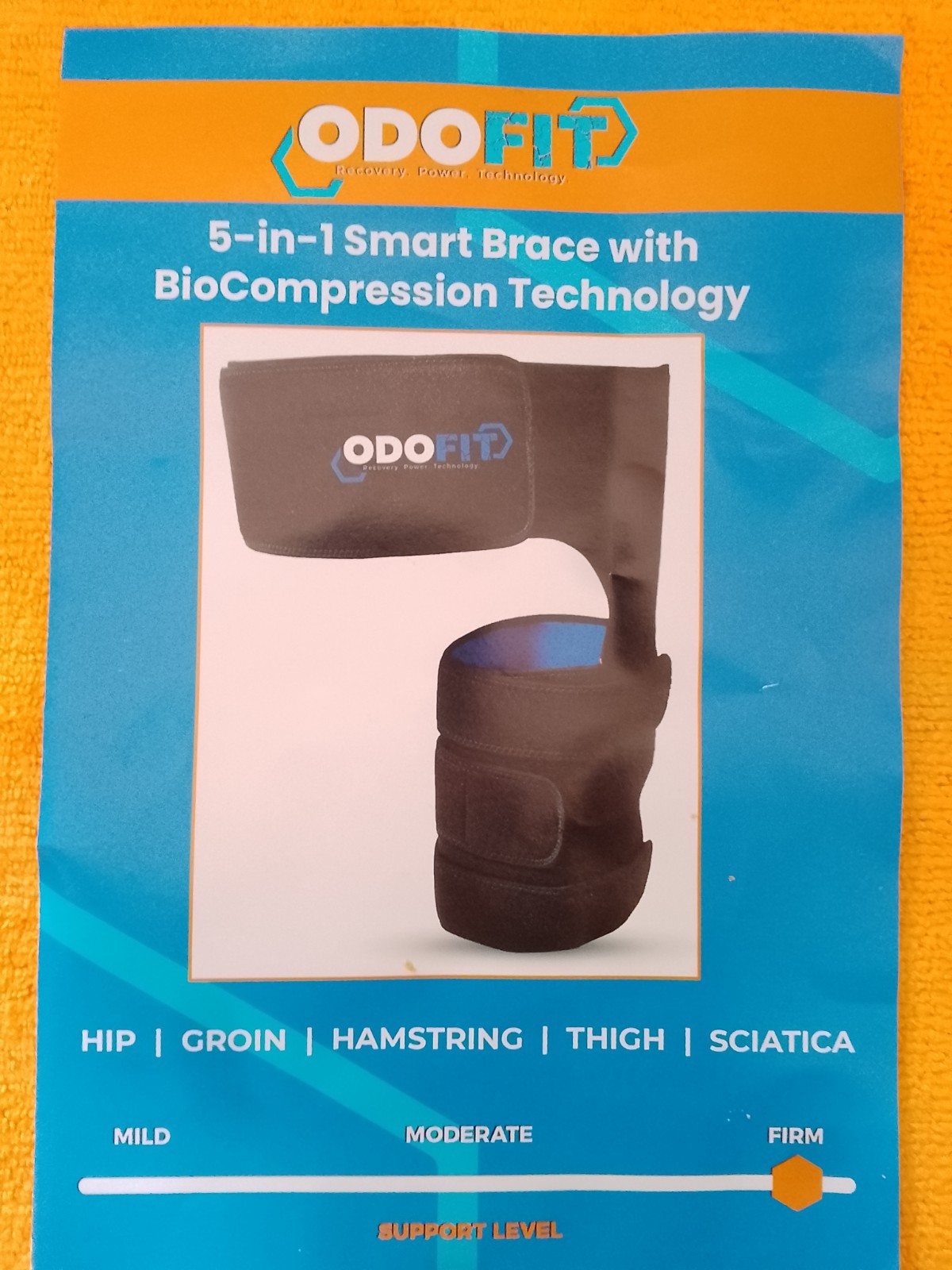 ODOFIT 5in1 Brace Compression Hip Groin Thigh Hamstring REG Size Left Leg