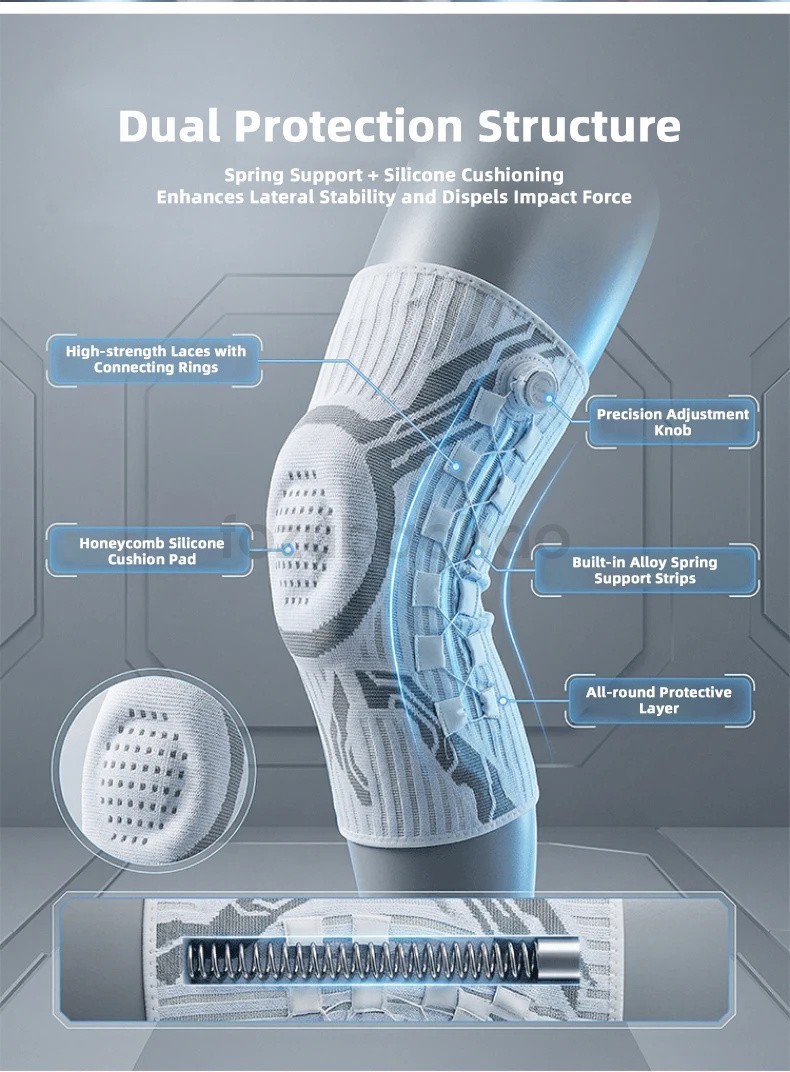 Adjustable Compression Knee Brace with Patella Gel Pad for Meniscus Tear ACL
