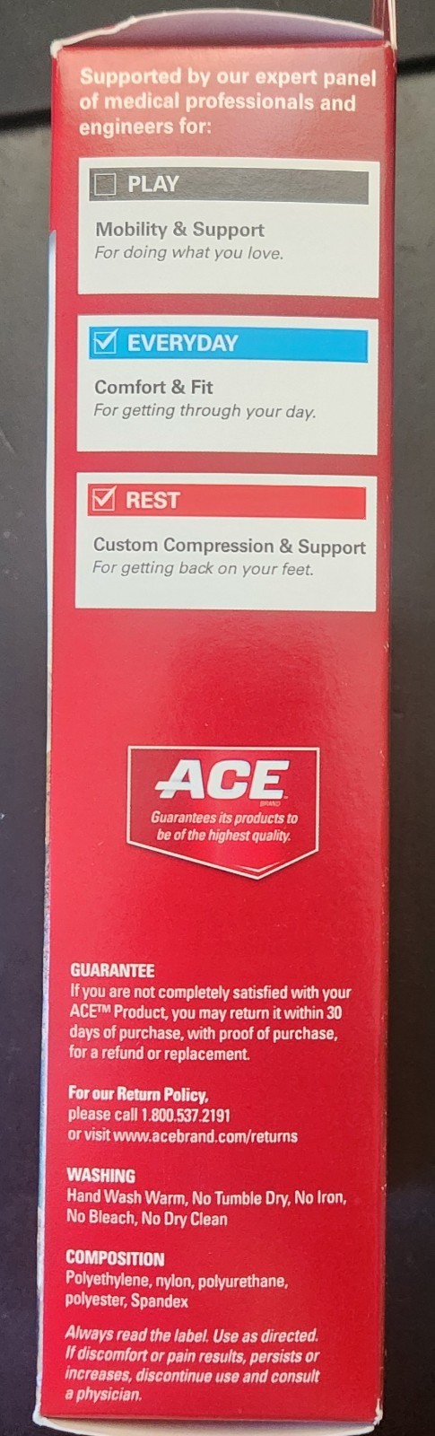 ACE Deluxe ANKLE ADJUSTABLE STABILIZER – 209605