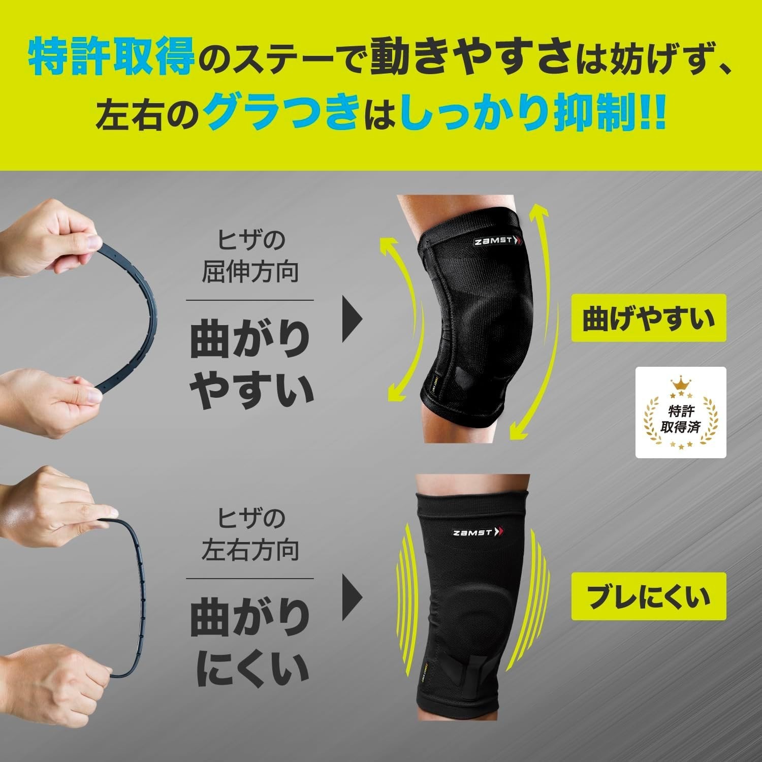 Zamst ZK-MOTION (Knee Support) Size【S-3L】 For both left and right New