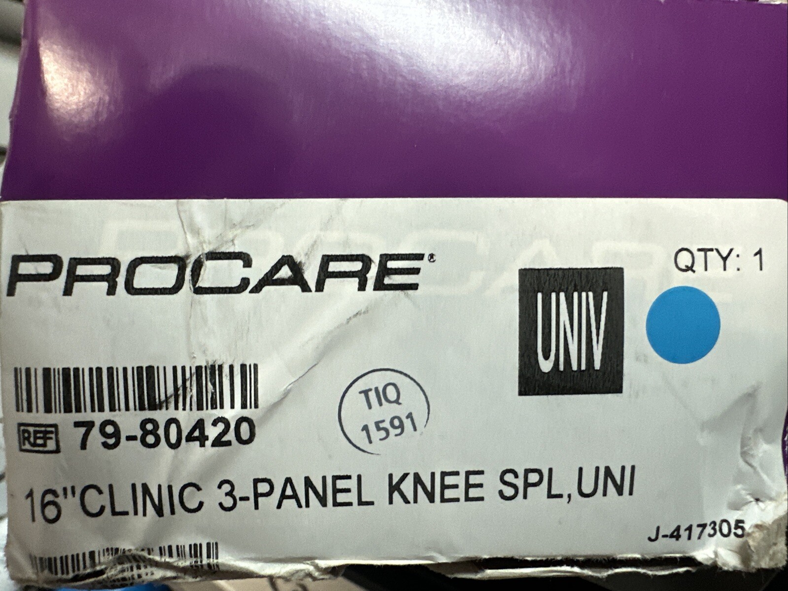 PROCARE 79-80420 3 Panel 16” Universal Knee Splint Immobilizer LEFT/RIGHT Leg.