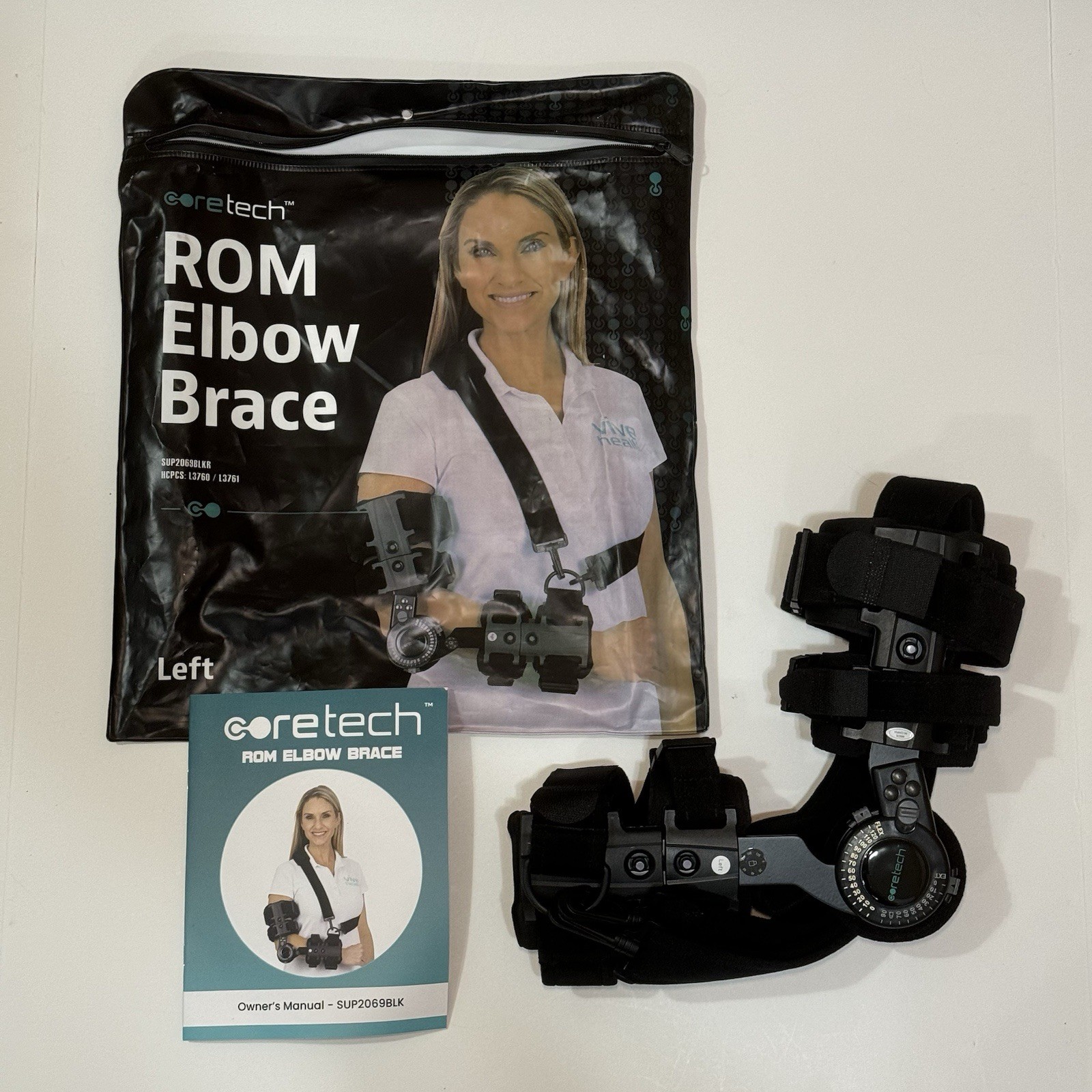 CoreTech Adjustable Hinged Elbow Brace – LEFT – ROM Brace, Stabilizer Splint NEW