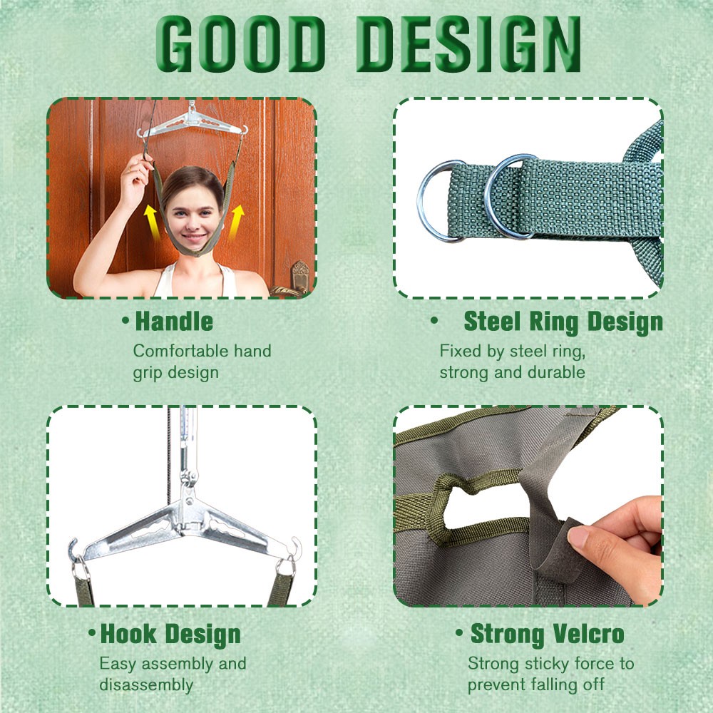 Over Door Neck Traction Device Cervical Pain Relief Stretcher Brace Support