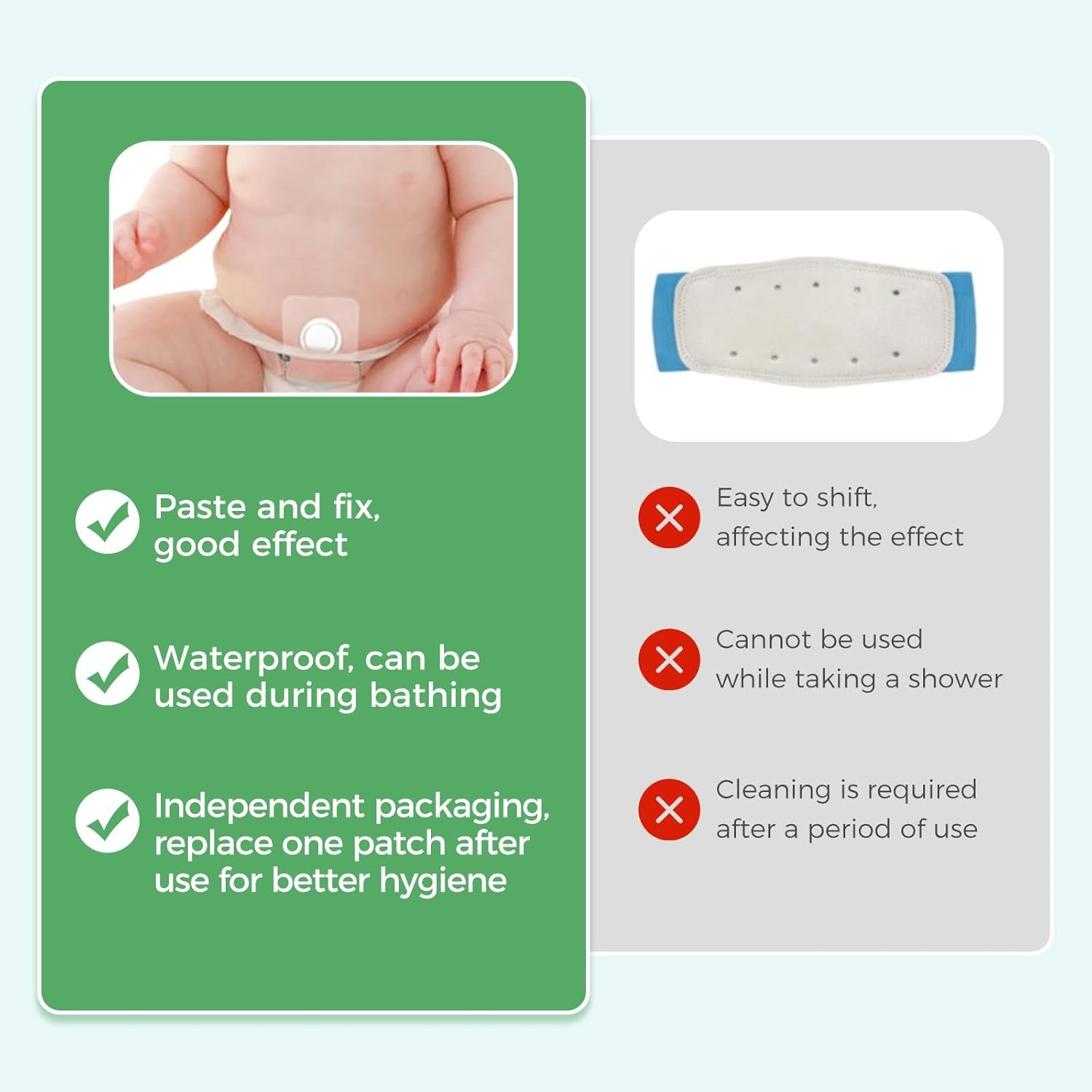 Baby Belly Navel Patches, Infant Umbilical Hernia Patch, Cotton Pads 8*8cm