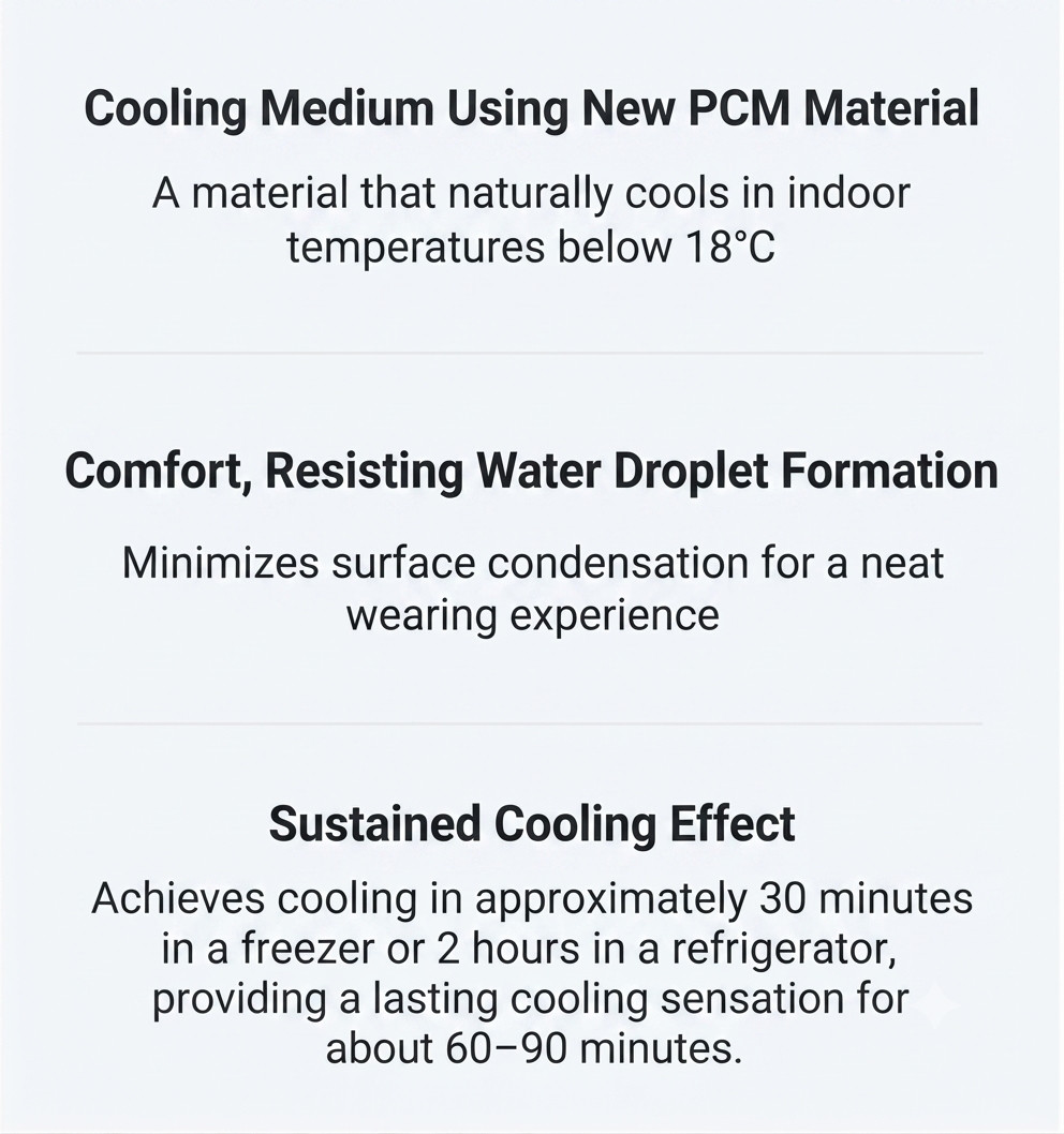 Wearable Neck Cooler Ring, Reusable PCM Cooling Neck Band for Summer Heat Relief