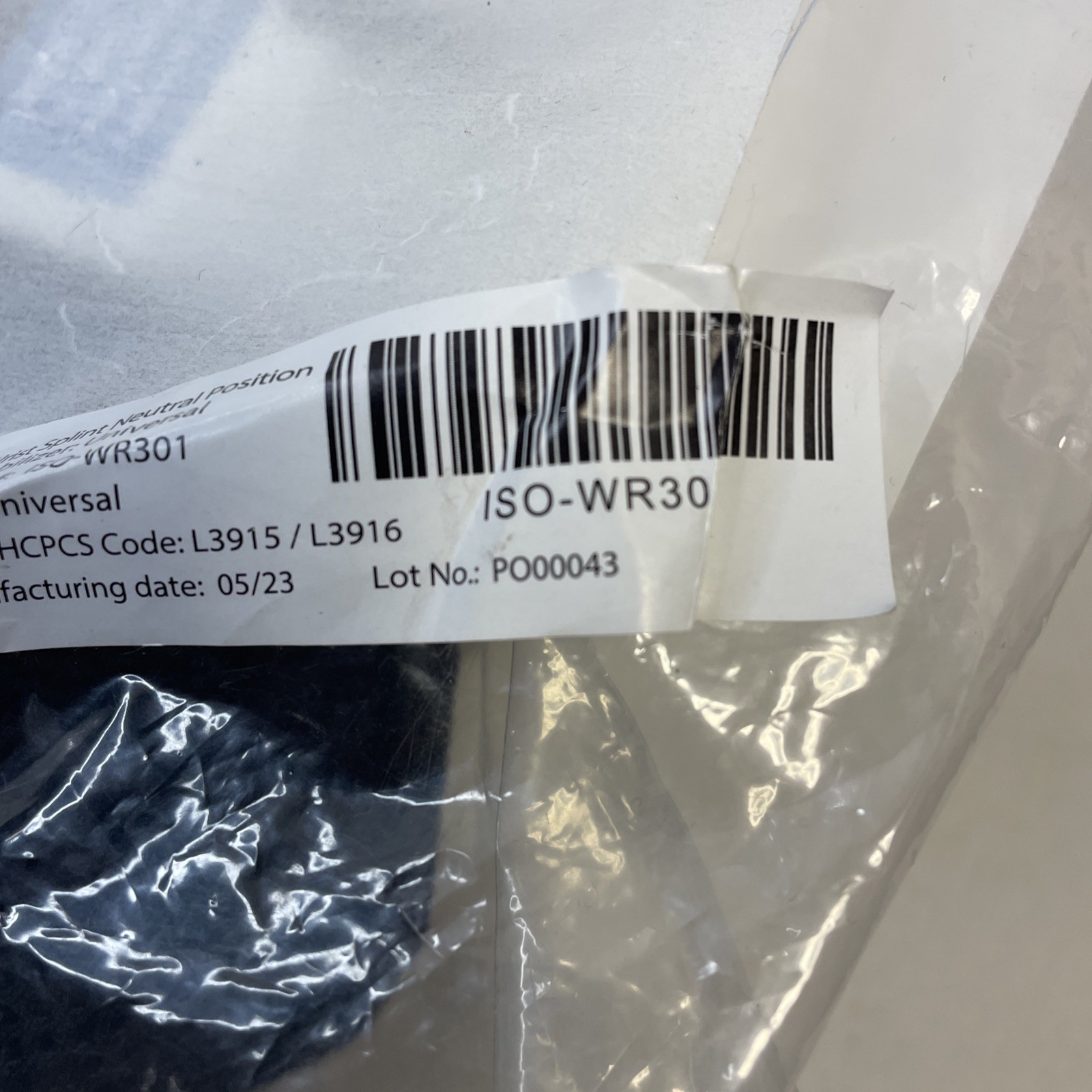 ISO-WR301 Preferred Wrist Splint Neutral Position Stabilizer Brace New In Bag