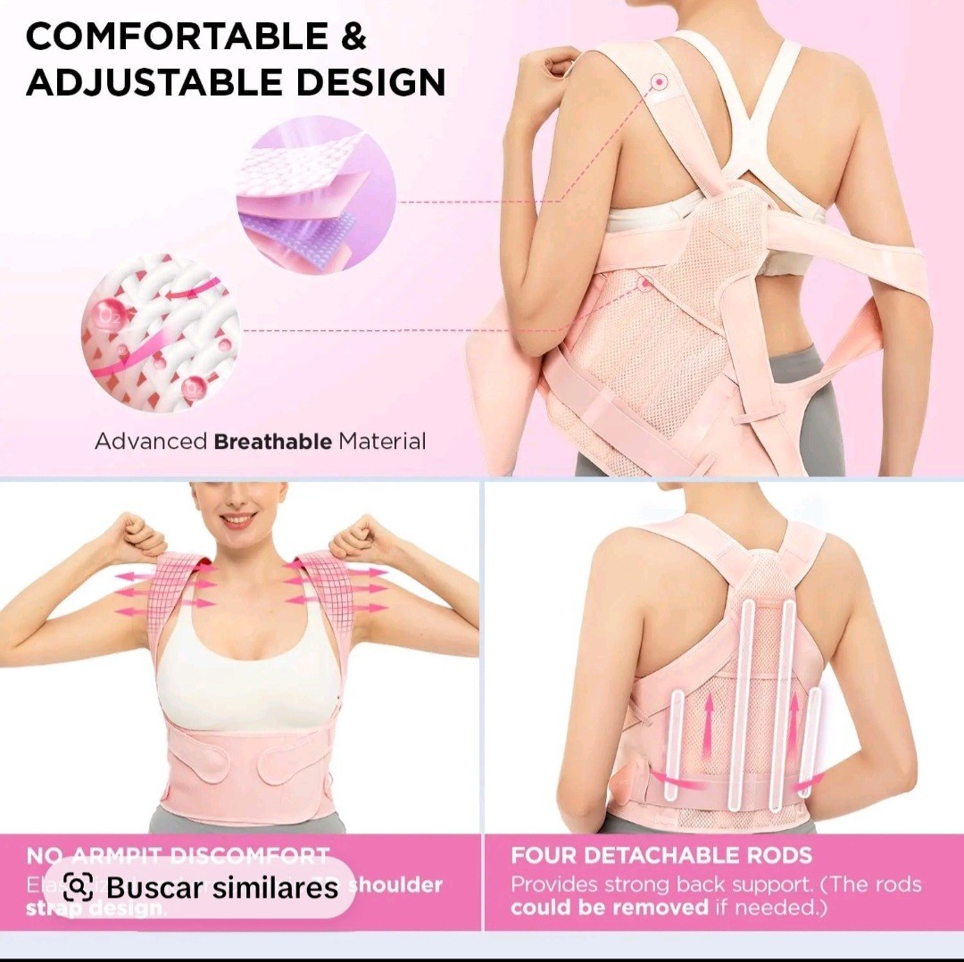 Vicorrect Adjustable Ergonomic Posture Corrector Pink S Back Support