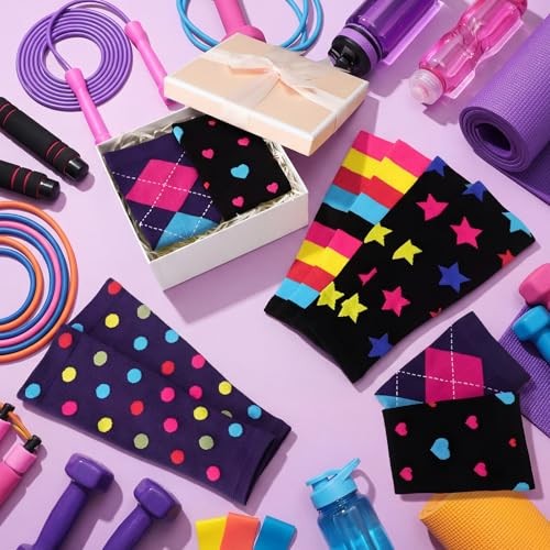 5 Pairs Calf Compression Sleeve Women Footless Compression Socks Support