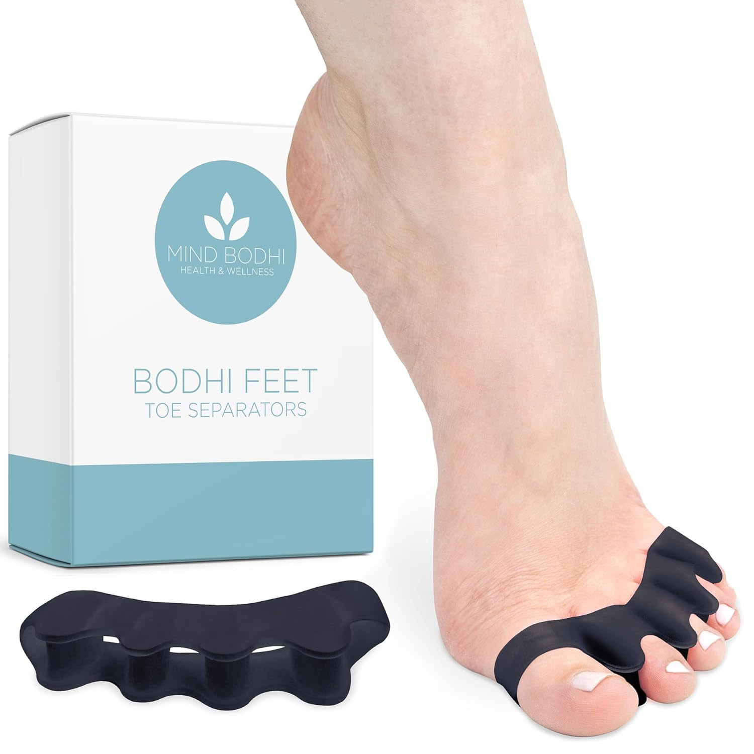 Mind Bodhi Toe Separators – Bunion Corrector Toe Spacers for Men & Women, Black