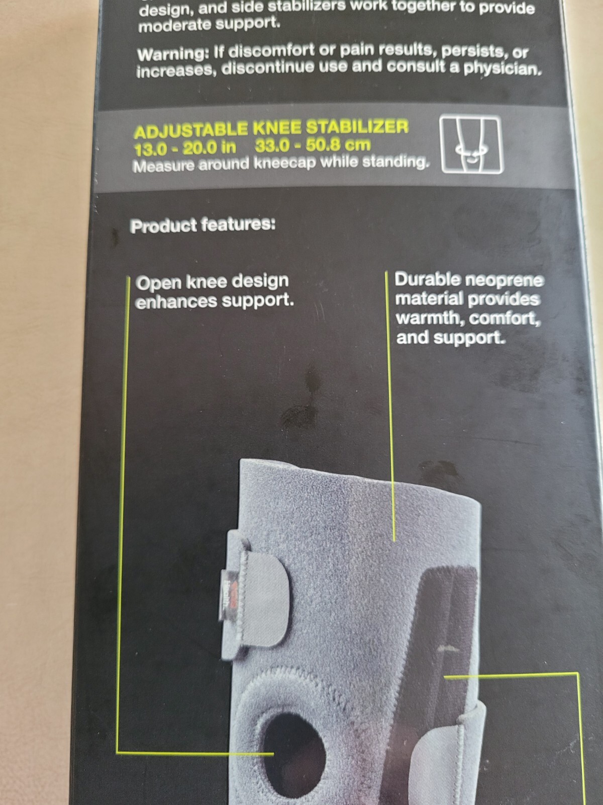 CVS Health Moderate Support 3 Adjustable Straps Knee Stabilizer One Size Grey