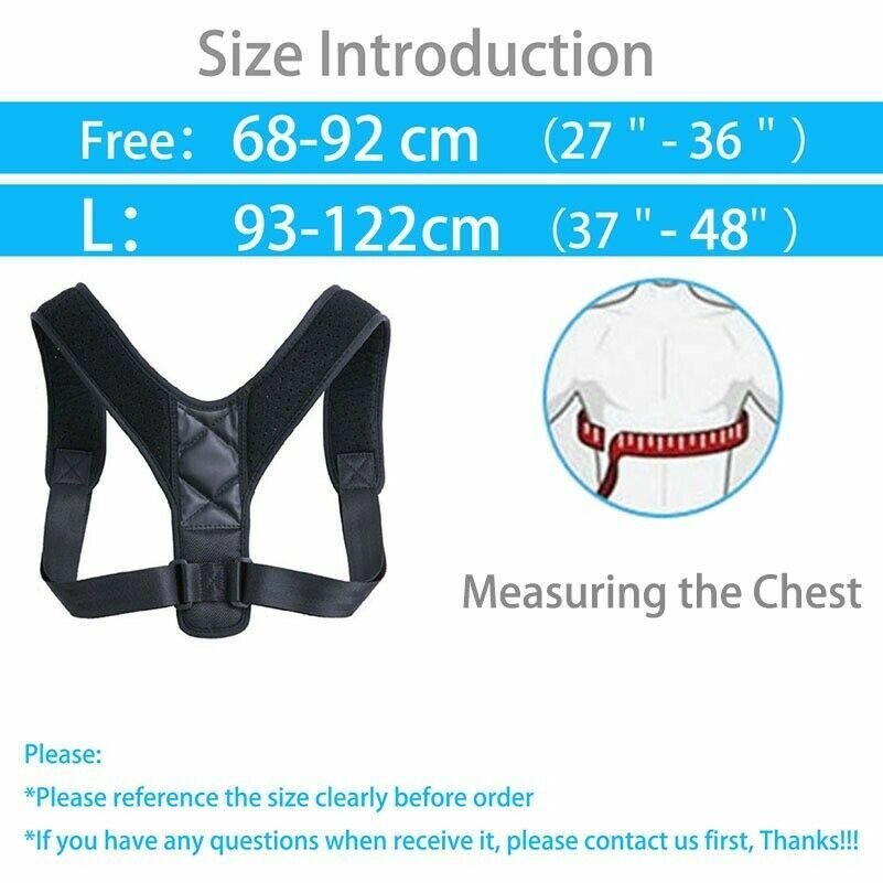 Wellness Posture Corrector Back Straight Shoulders Brace Strap Body Correct 1pc