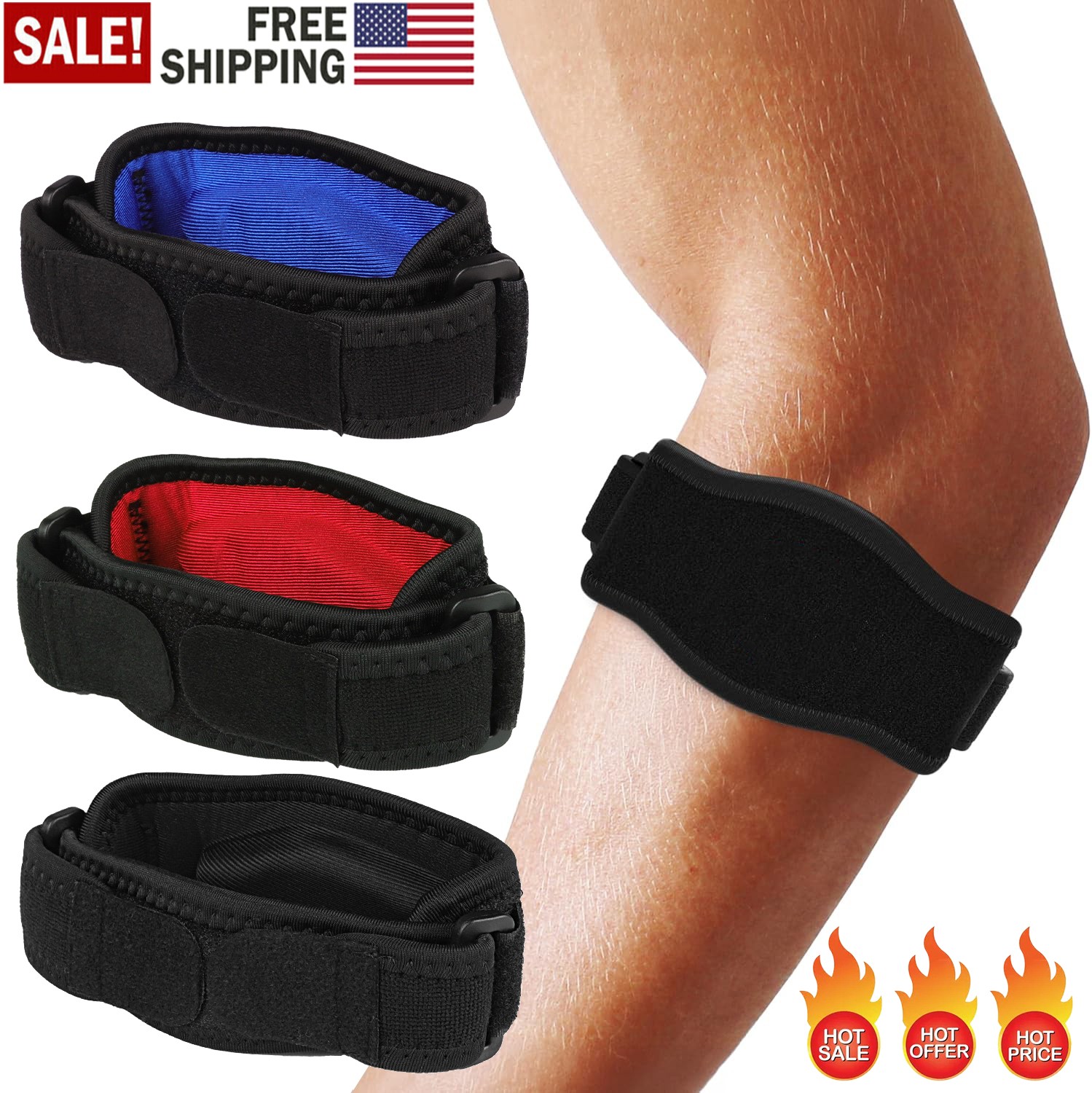 2x Tennis Elbow Brace for Men & Women, Golfers Counterforce Brace for Tendonitis