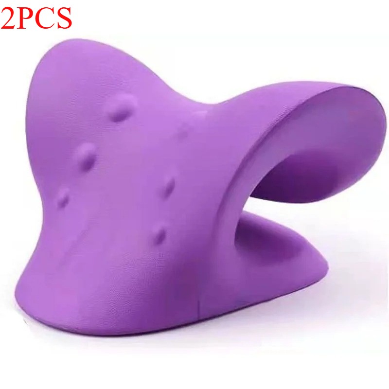 2pcs Cervical Neck Traction Device – Pain Relief Chiropractic Massage Pillow