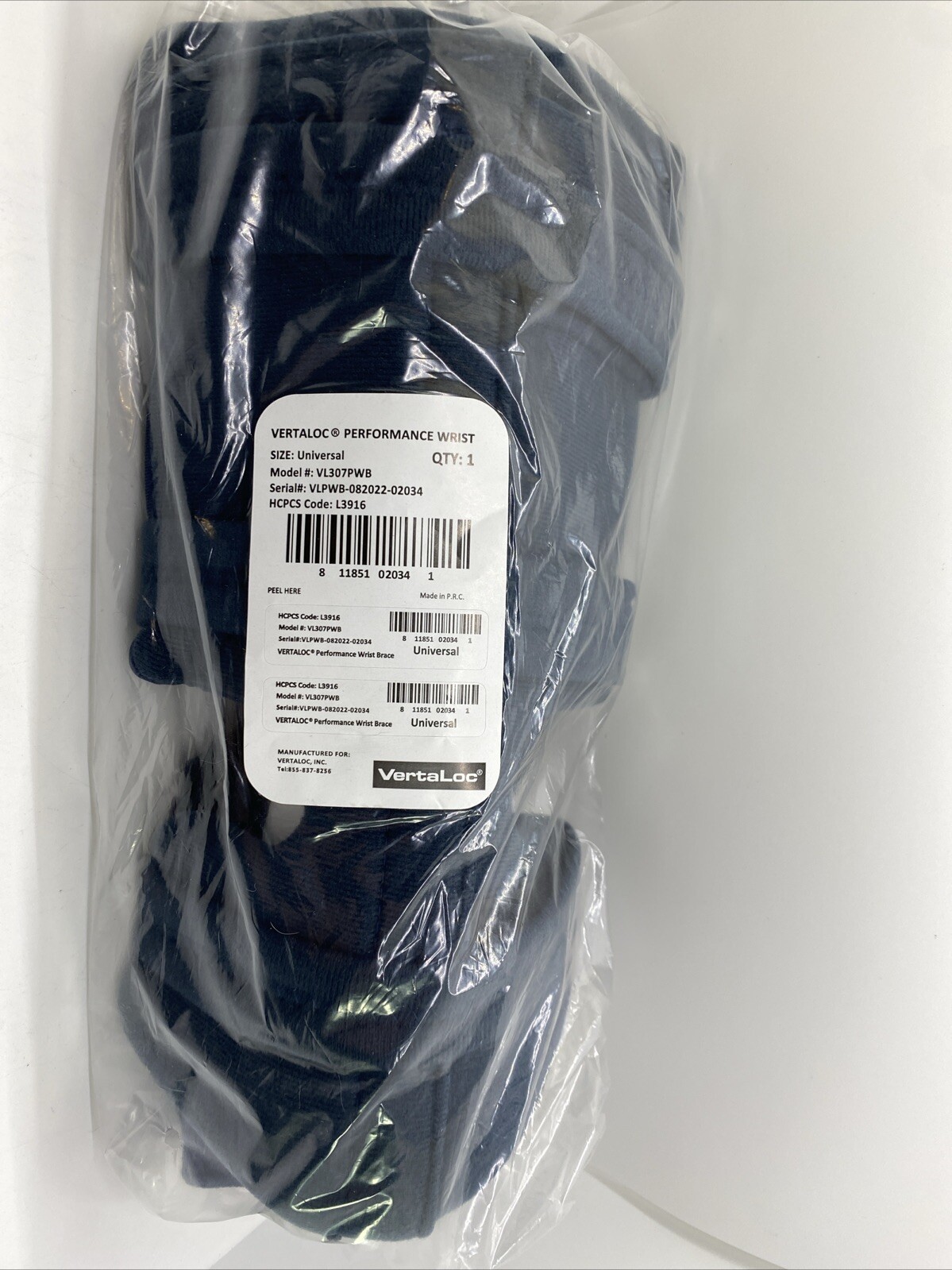 Vertaloc Universal Performance Wrist Brace VL307PWB New, Right/Left Wrist