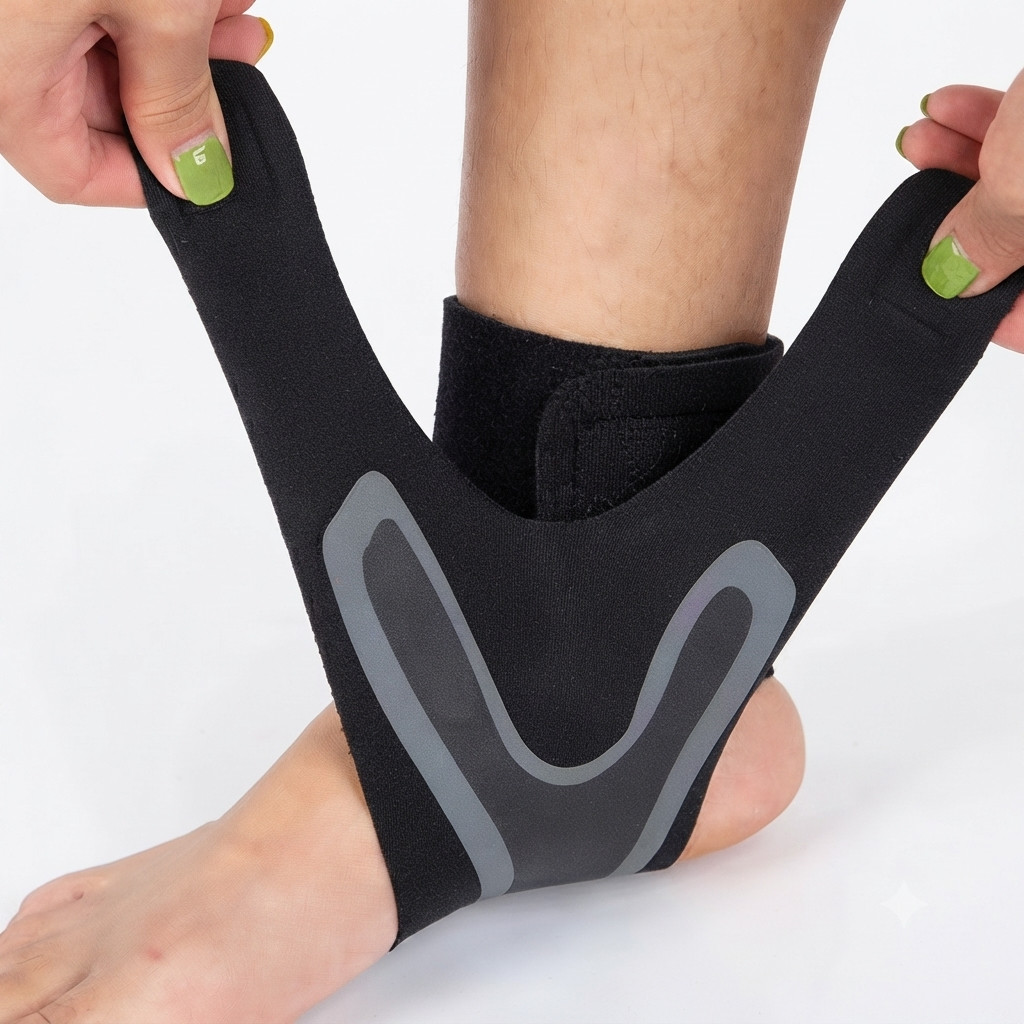 Ankle Brace Support Compression Sleeve Breathable Running Foot Bandage