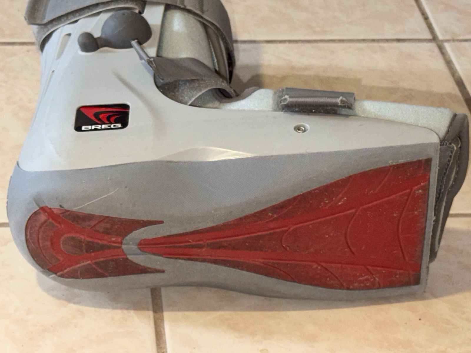 Breg Genesis Walking Boot Sz L Gray Full Shell Pump 3 Strap Post-Op Orthopedic