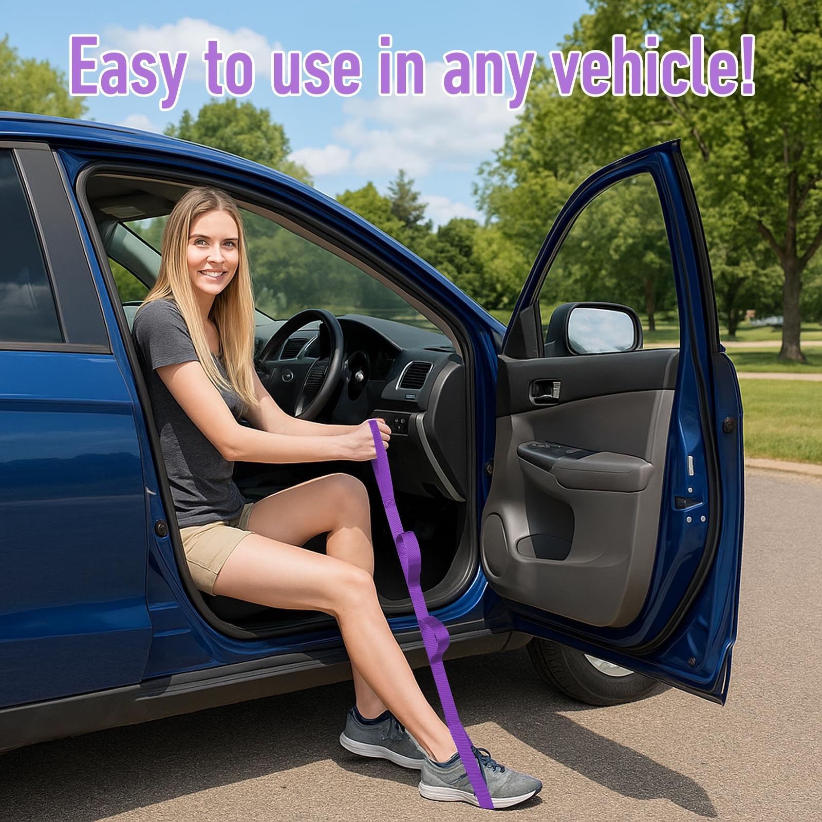 Leg Lifter Strap Assist Device for After Knee Hip Surgery Recovery Support
