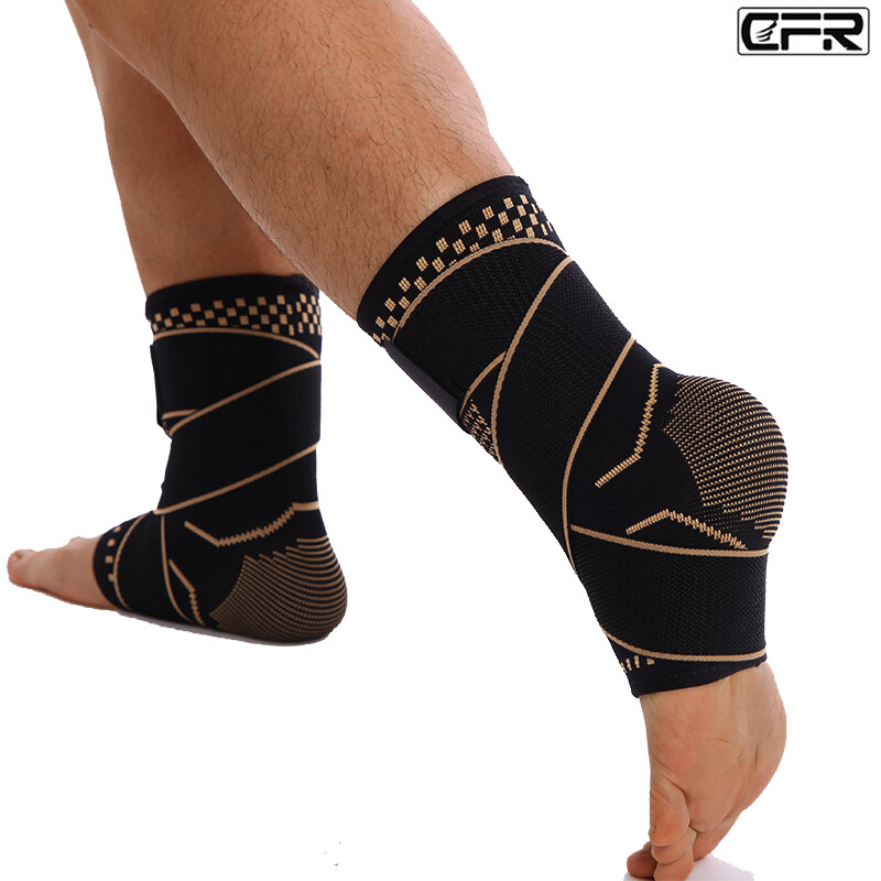 Copper Ankle Brace Support Compression Sleeve Foot Socks Fasciitis Pain Relief