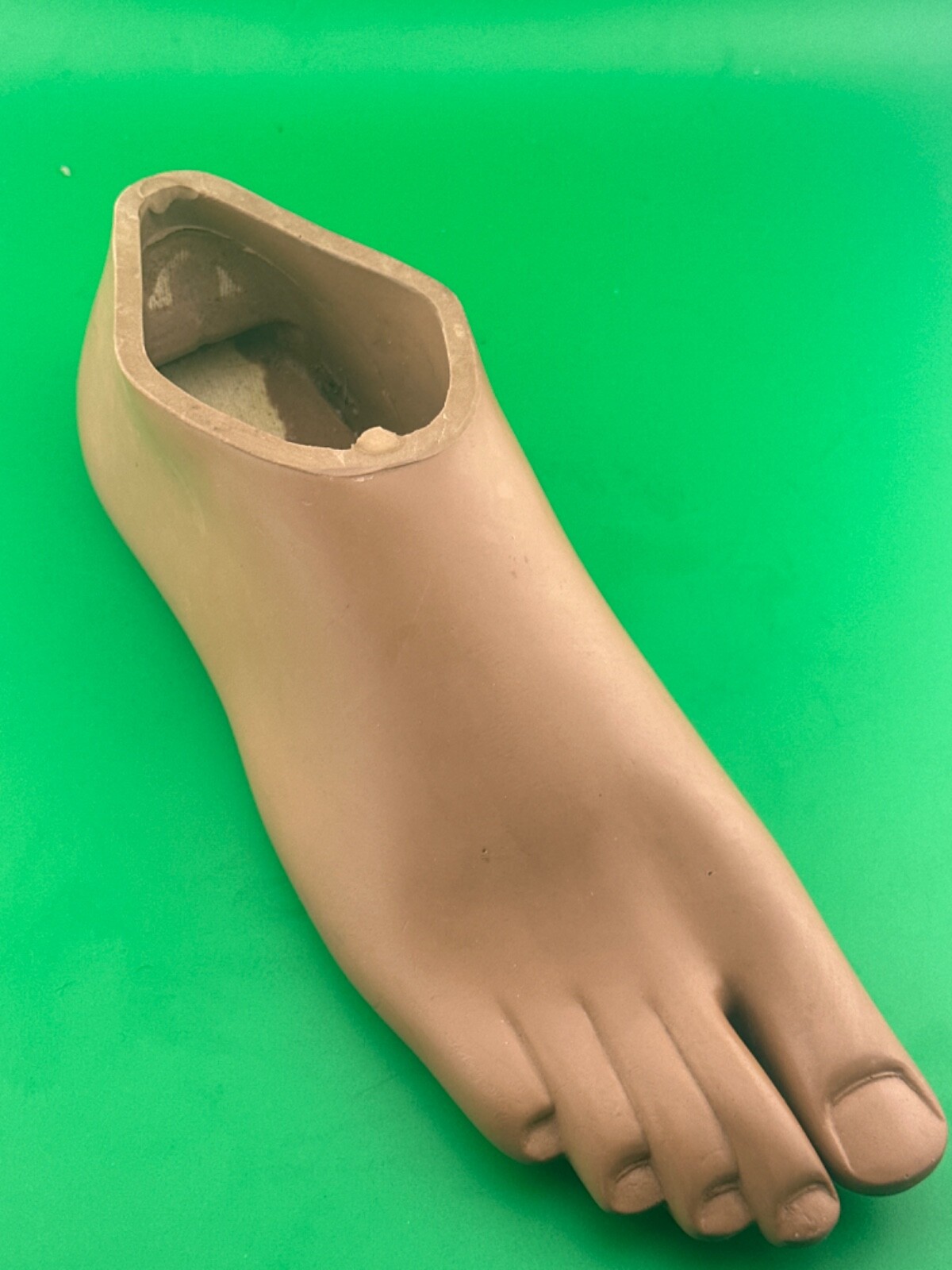 Prosthetic footshell foot shell, right, Blatchford avalon shell. Size 25. Brown