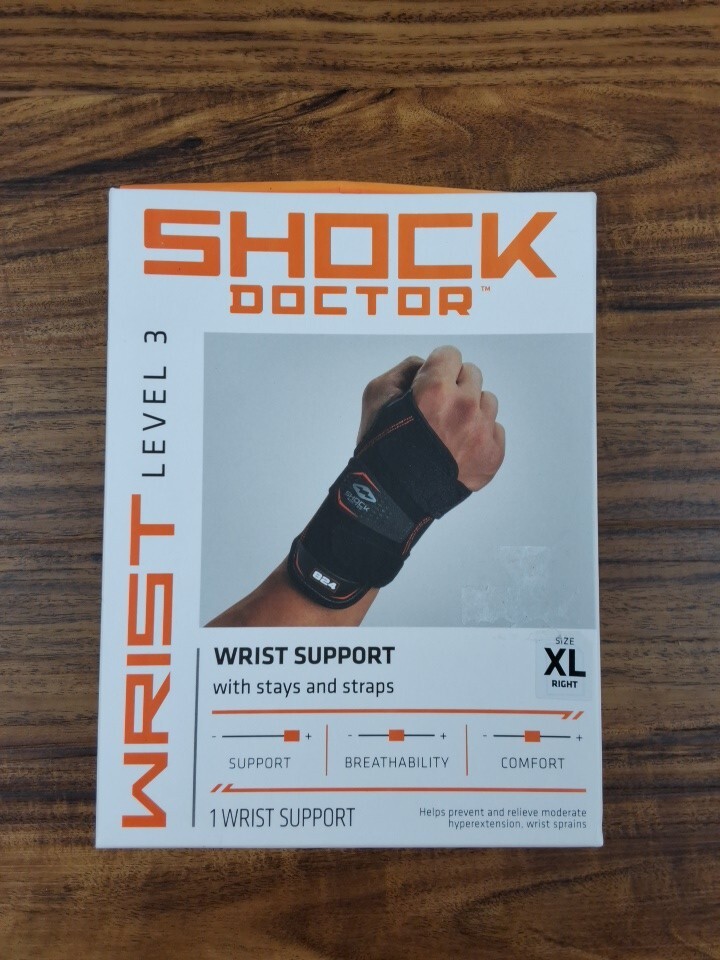 Shock Doctor Wrist Support (level 3) Support w/ Stays & Straps Open Box SIZE XL