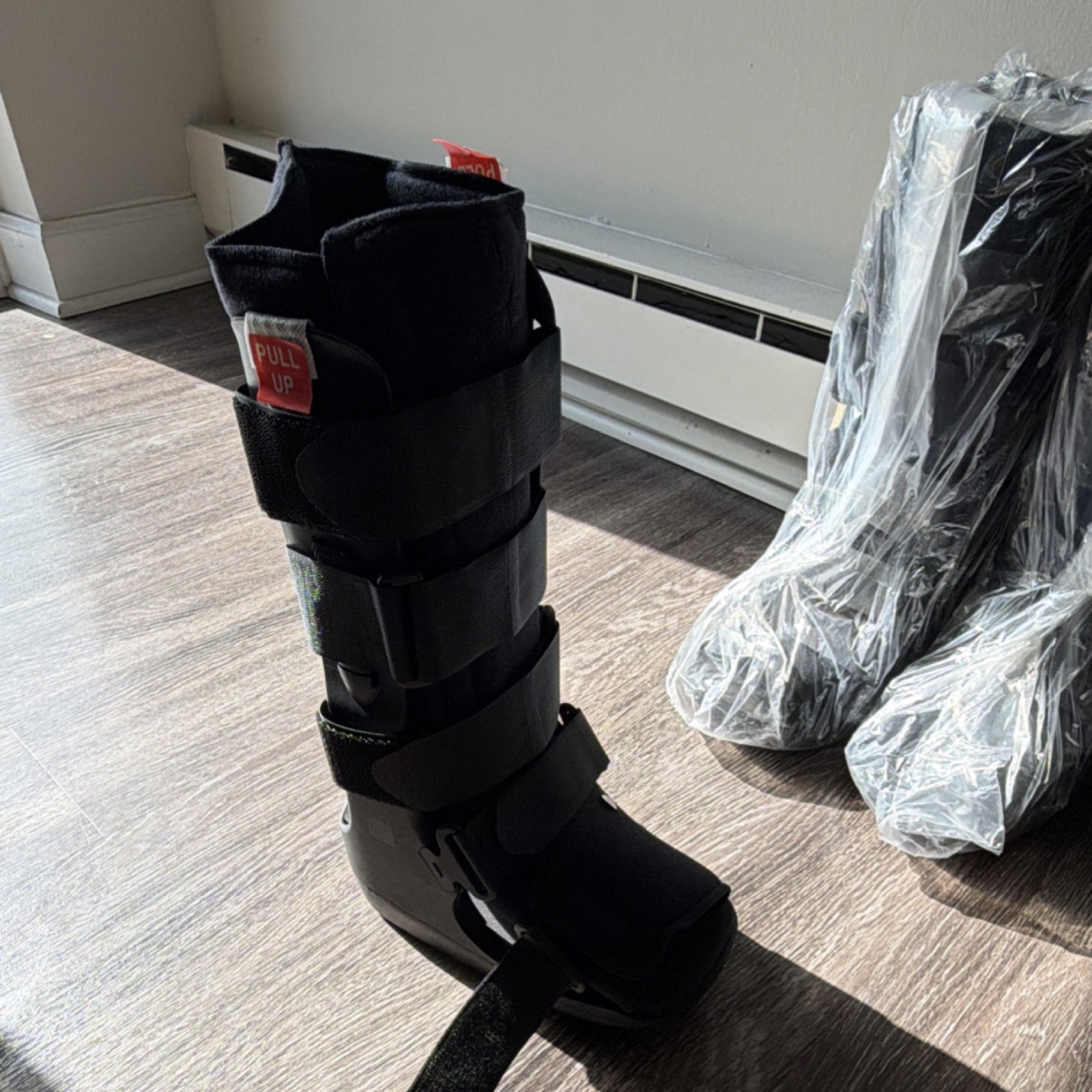 Orthopedic Walking Boot Leg Foot Black Adjustable Immobilization Stabilization