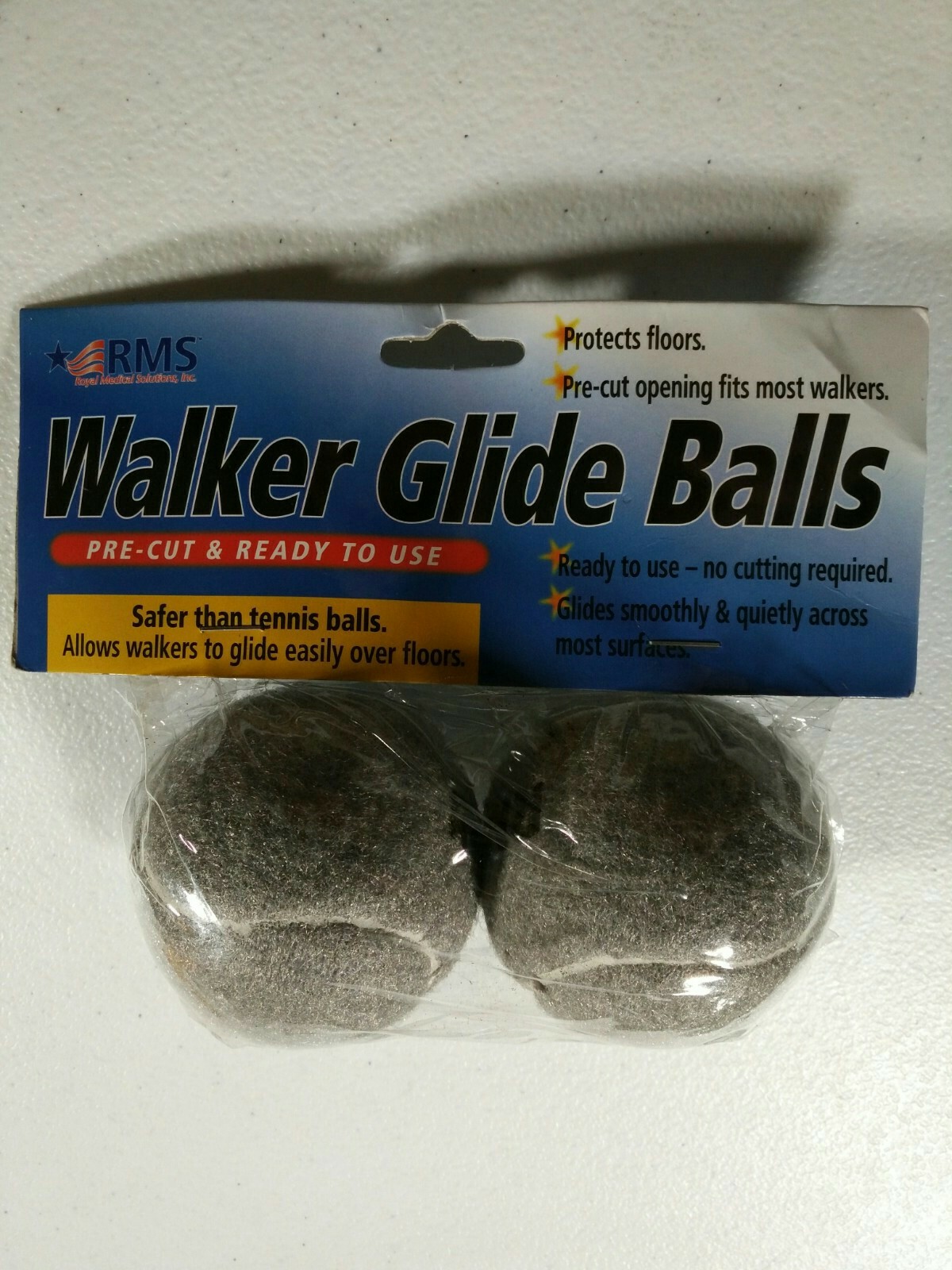 RMS Walker Glide Balls – Set of 2 Balls – Precut Opening Fits Most Walkers
