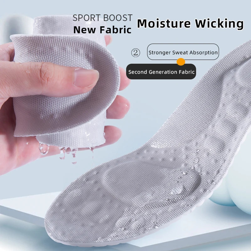 Sport Insoles Full for Feet PU air cushion Sole Soft Breathable Shock Absorption
