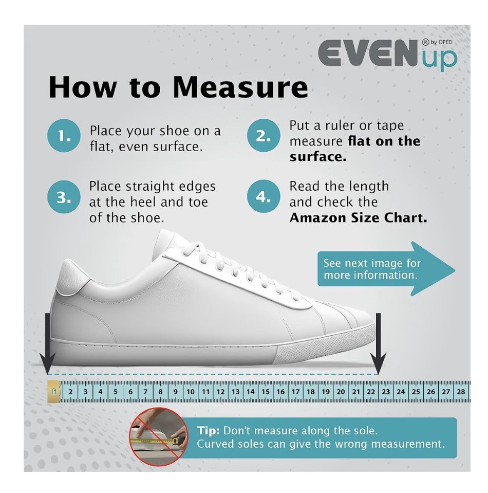 EVENup Shoe Lift Size Small NEW Never Worn Walking Boot Leg Length Balancer