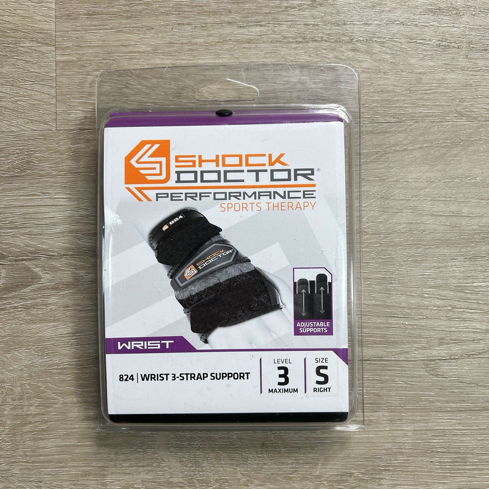 Shock Doctor 824 Wrist 3 Strap Support Level 3 RIGHT Size Small New