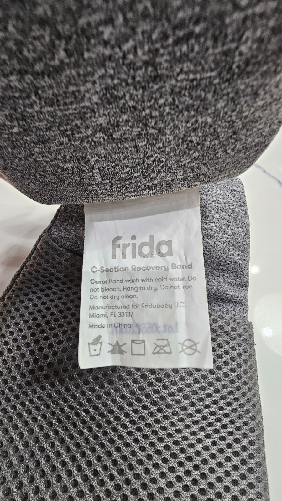 Frida C-Section Recovery Band Adjustable Abdominal & Rib Support Gray Purple