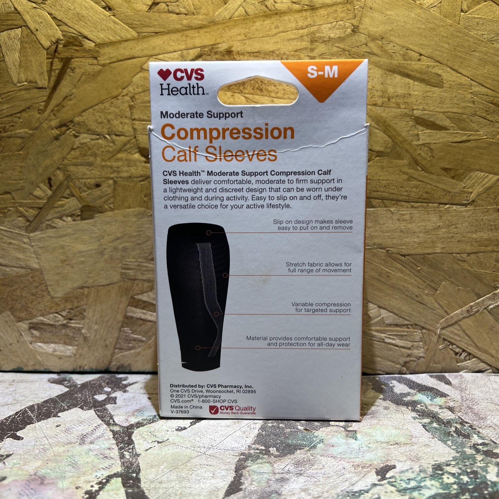 CVS Health Moderate Support Compression Calf Sleeves S-M.
