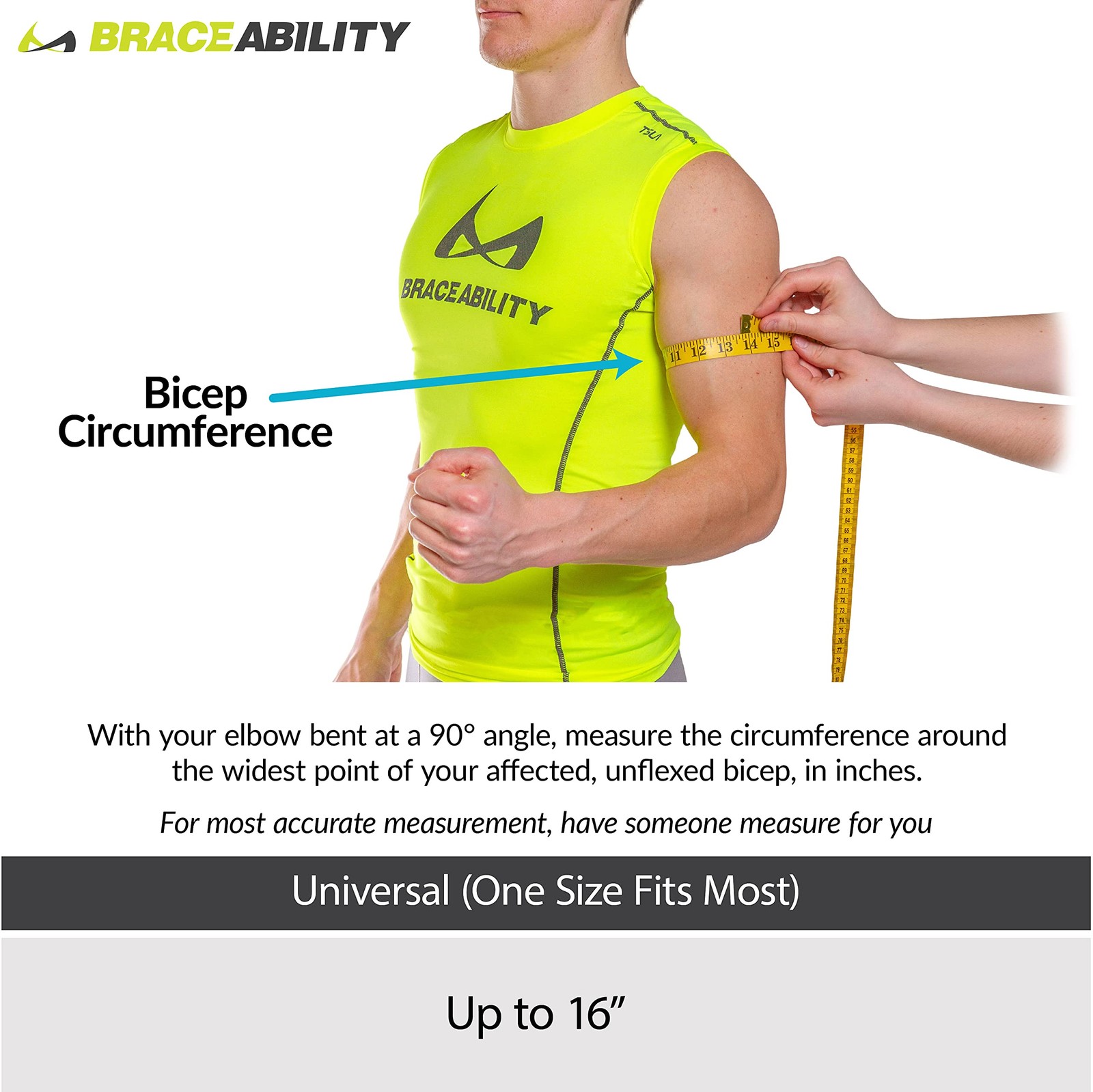 BraceAbility Cubital Tunnel Syndrome Brace – Ulnar Nerve One Size, Black