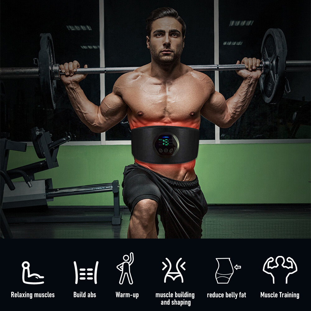 Abdominal EMS Muscle Stimulator Belt Electric ABS Fitness Toning Trainer Sticker