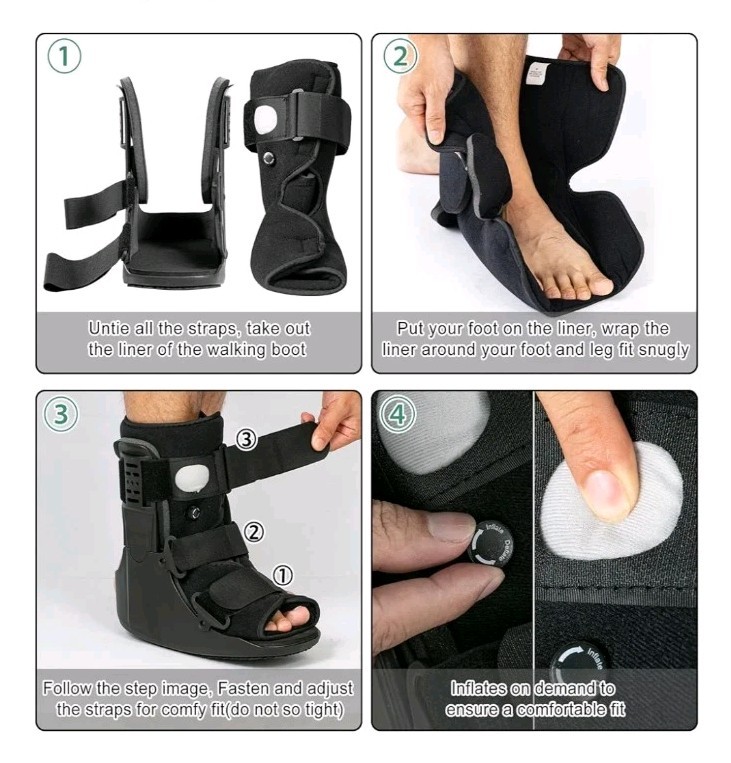 Jewlri Air Walking Boot Fracture Boot Short Walker Protection Fits Left or Right