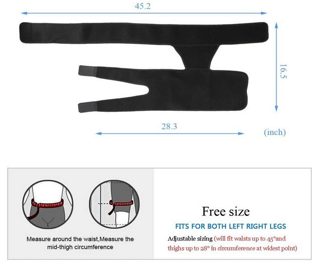 Hip Brace Groin Compression Support Pain RELIEF Recovery Unisex Black