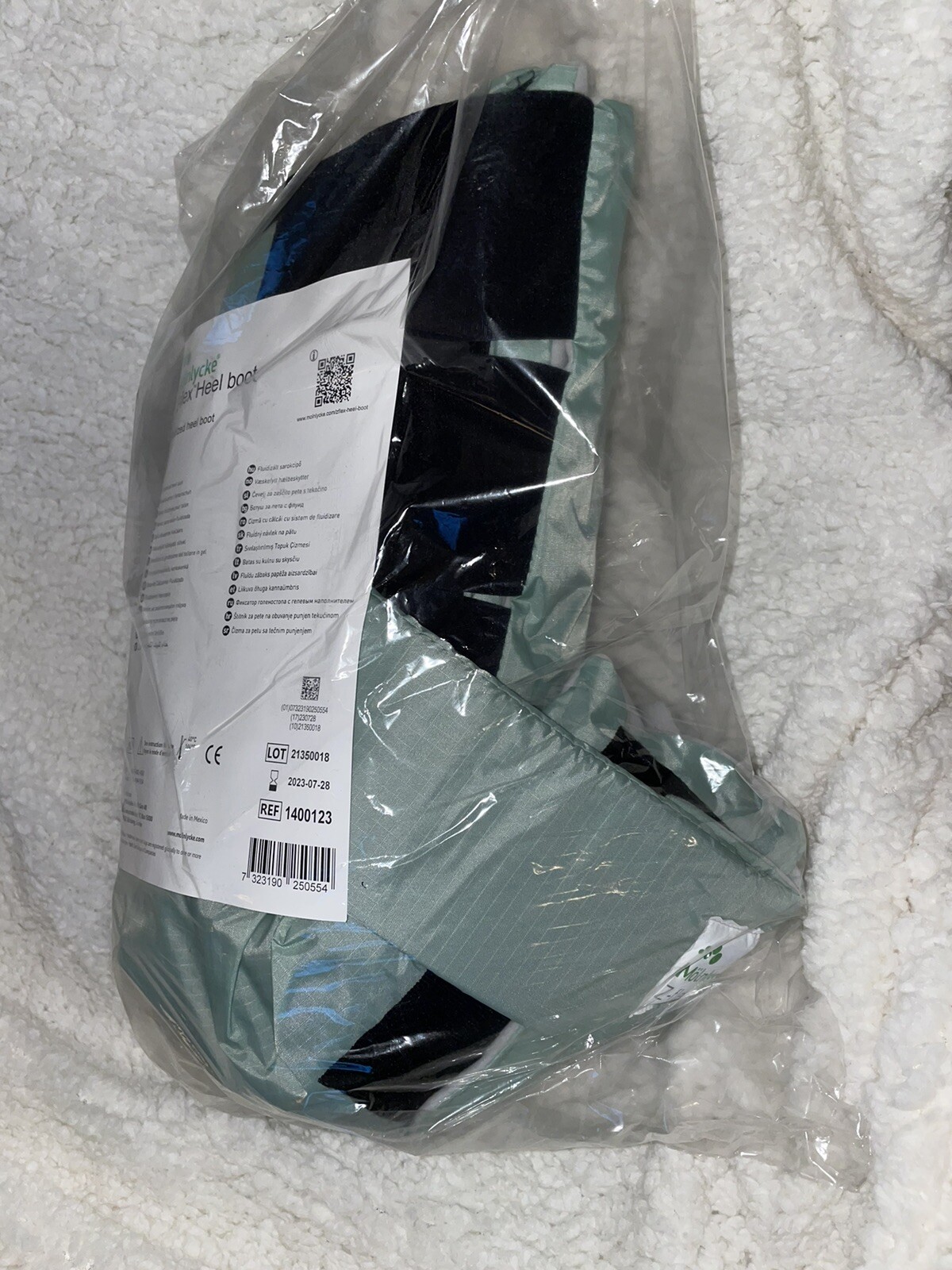 NEW Molnlycke Z-Flex Fluidized Heel Boot #1400123 Sealed Package