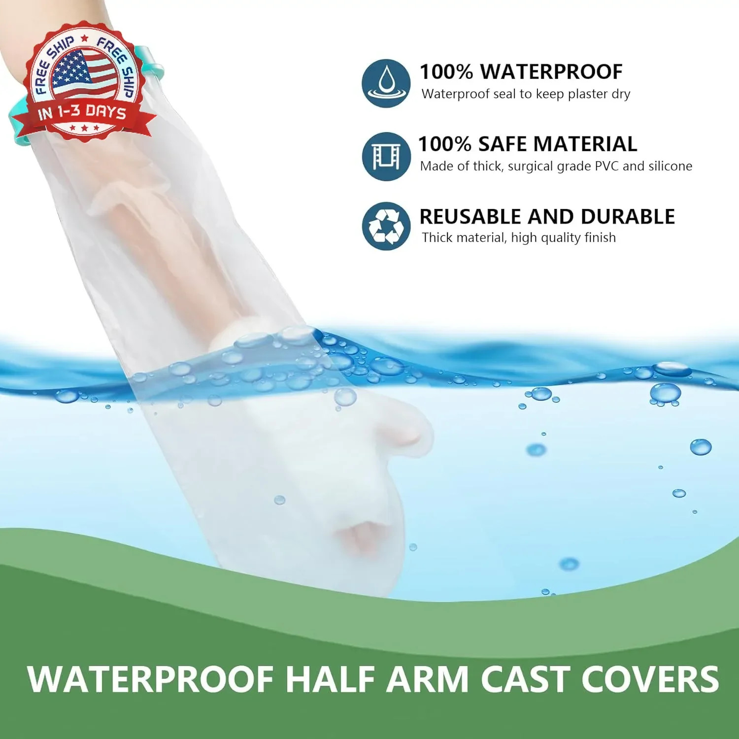 Cast Covers for Shower Arm,Watertight Arm Protector Cover,Elastic Cast Bag for B