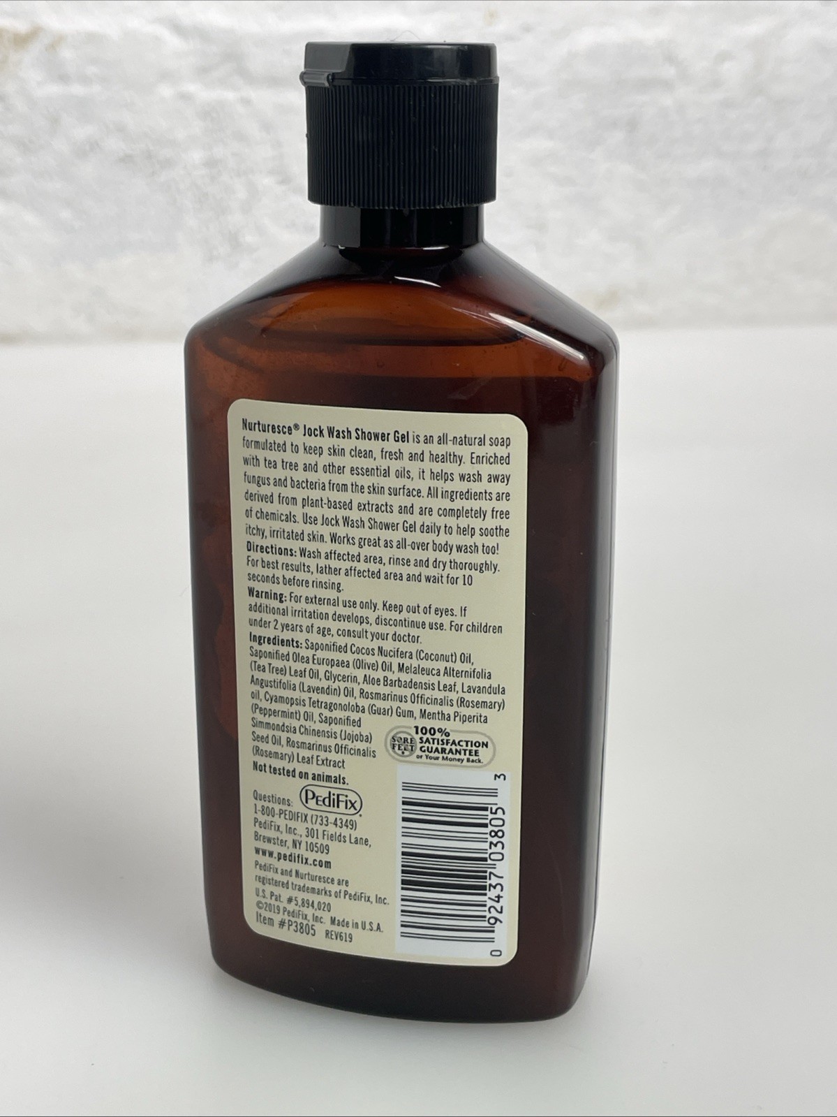 NEW PediFix Nurturesce Jock Wash Shower Gel 6 Fluid Ounce Tea Tree Oil Enriched