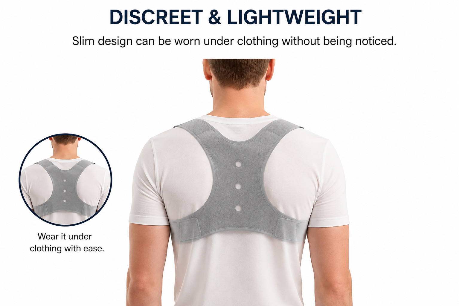 Posture Corrector for Women and Men, Adjustable and Breathable Upper Back Brace